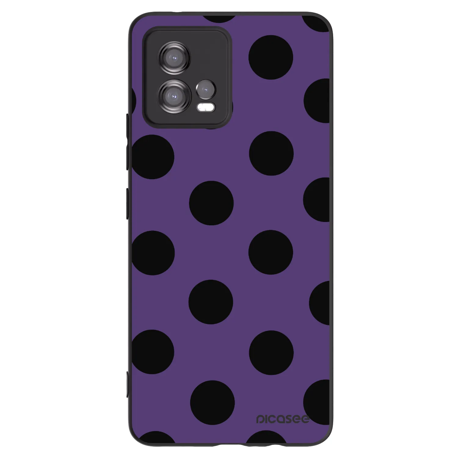 Picasee crna silikonska maskica za Motorola Moto G72 - Big flickers 2
