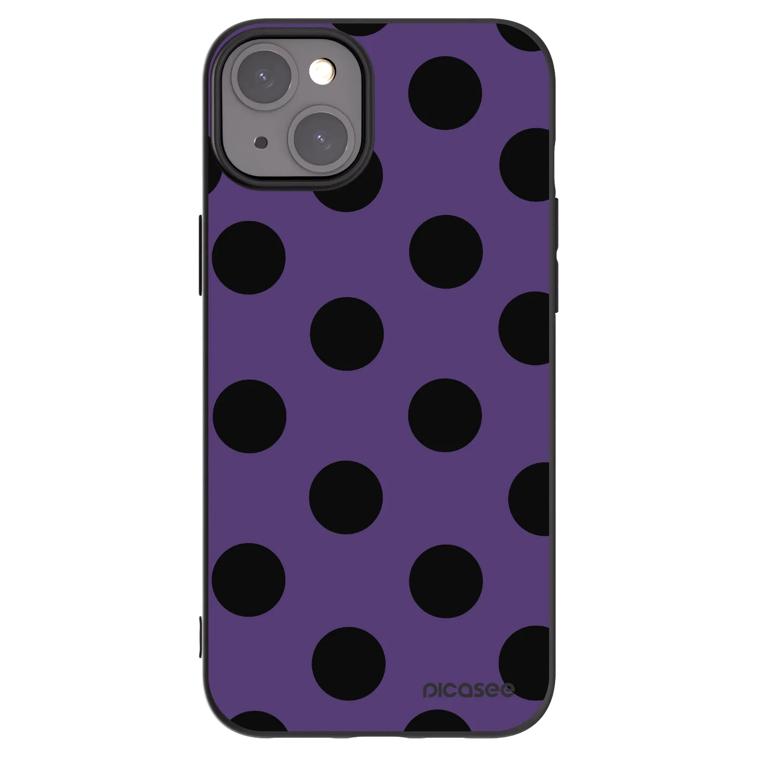 Picasee crna silikonska maskica za Apple iPhone 15 Plus - Big flickers 2