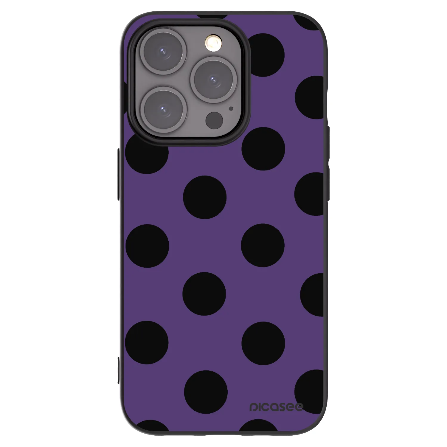 Picasee crna silikonska maskica za Apple iPhone 15 Pro - Big flickers 2