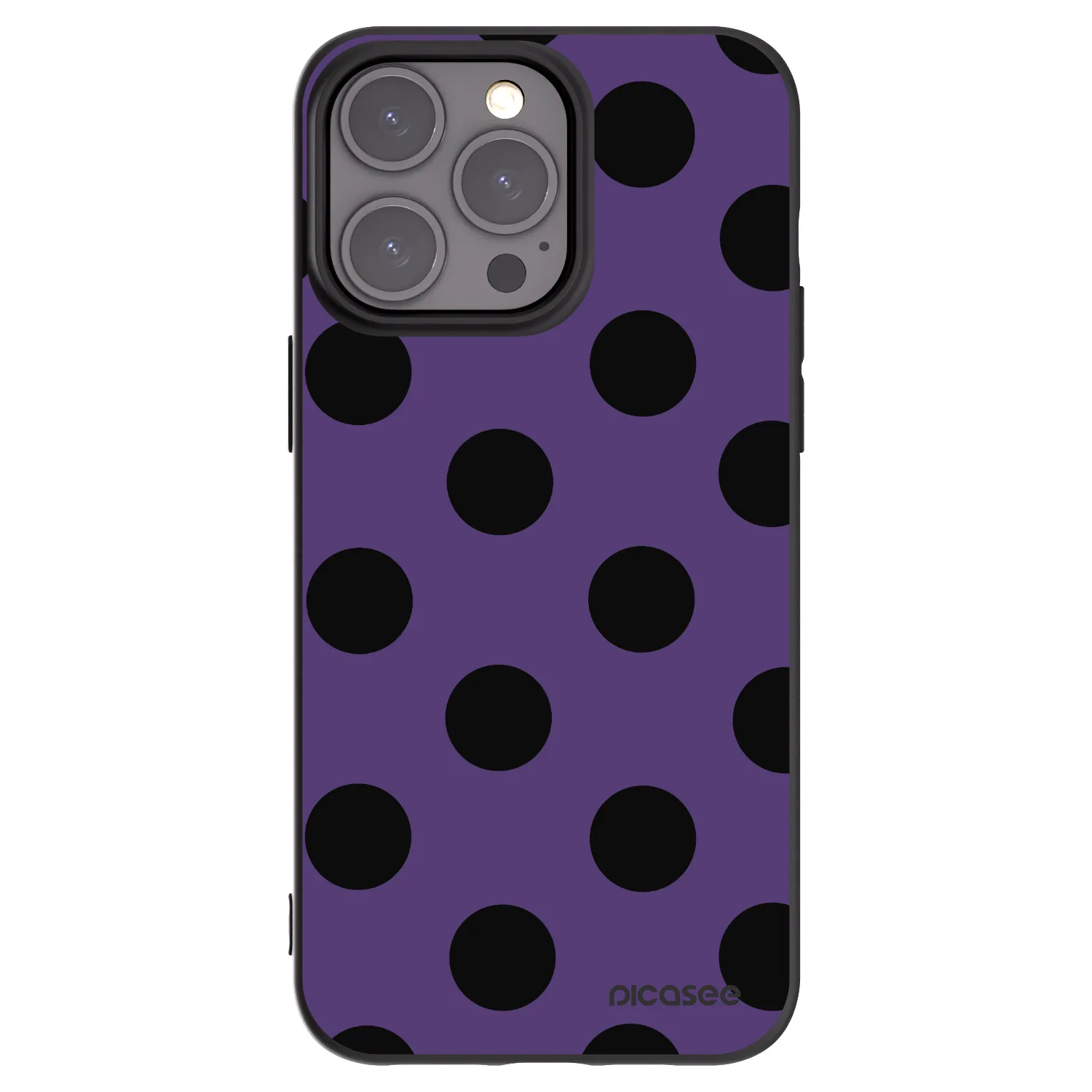 Picasee crna silikonska maskica za Apple iPhone 15 Pro Max - Big flickers 2