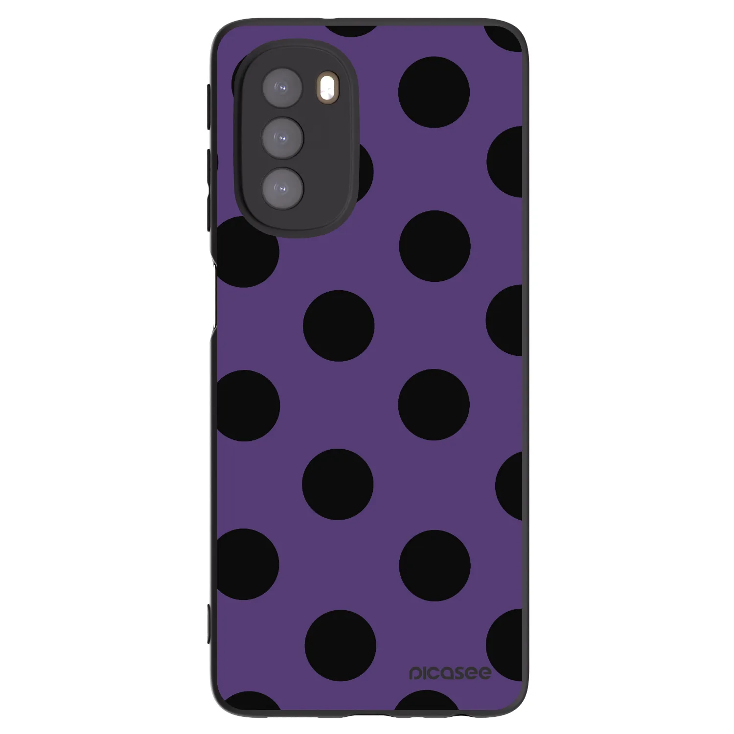 Picasee crna silikonska maskica za Motorola Moto G51 - Big flickers 2