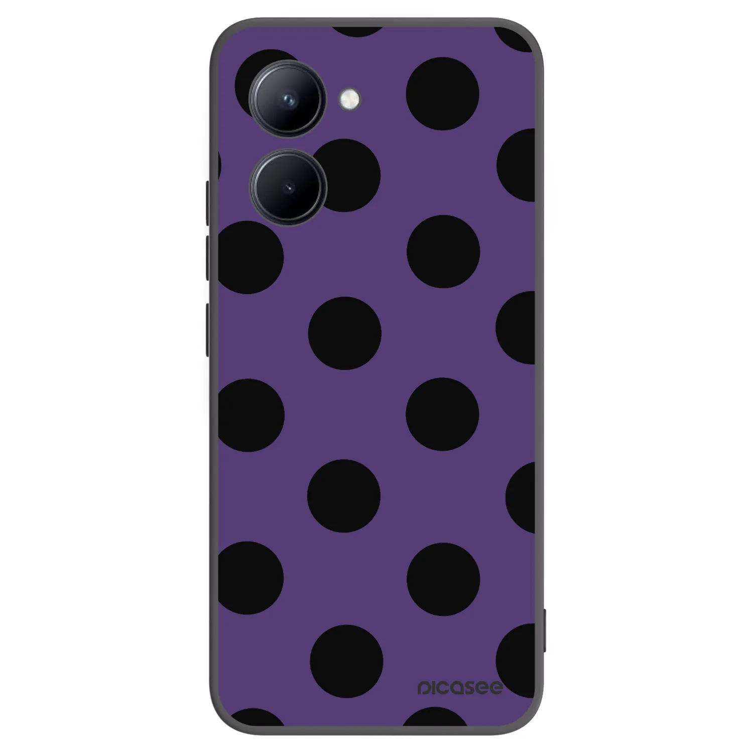 Picasee crna silikonska maskica za Realme C33 (2023) - Big flickers 2