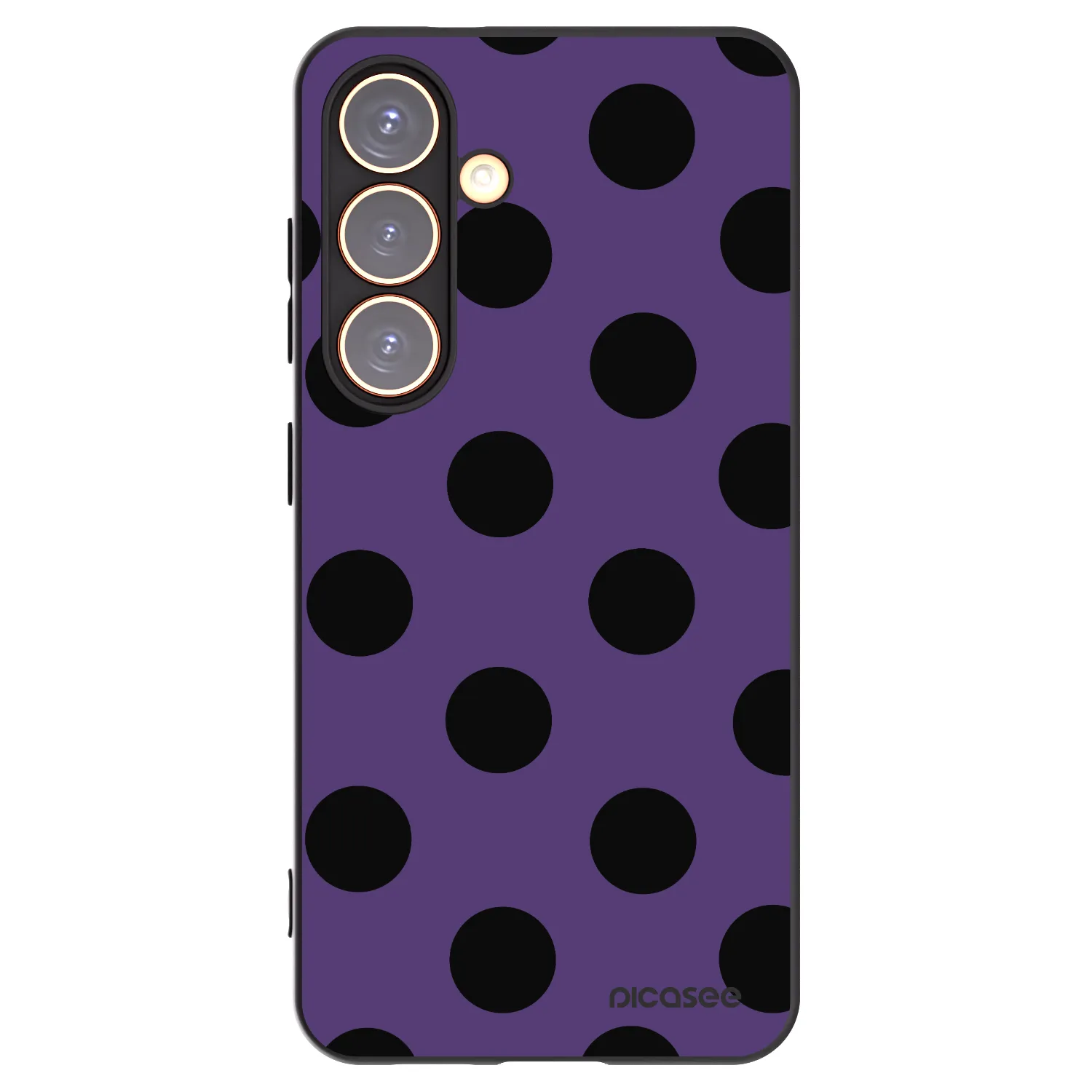 Picasee crna silikonska maskica za Samsung Galaxy S24 S921B 5G - Big flickers 2