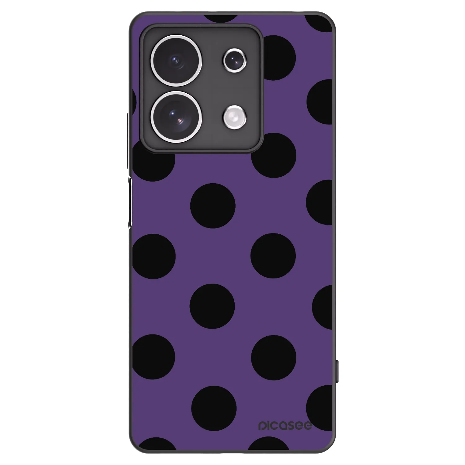 Picasee crna silikonska maskica za Xiaomi Redmi Note 13 4G - Big flickers 2