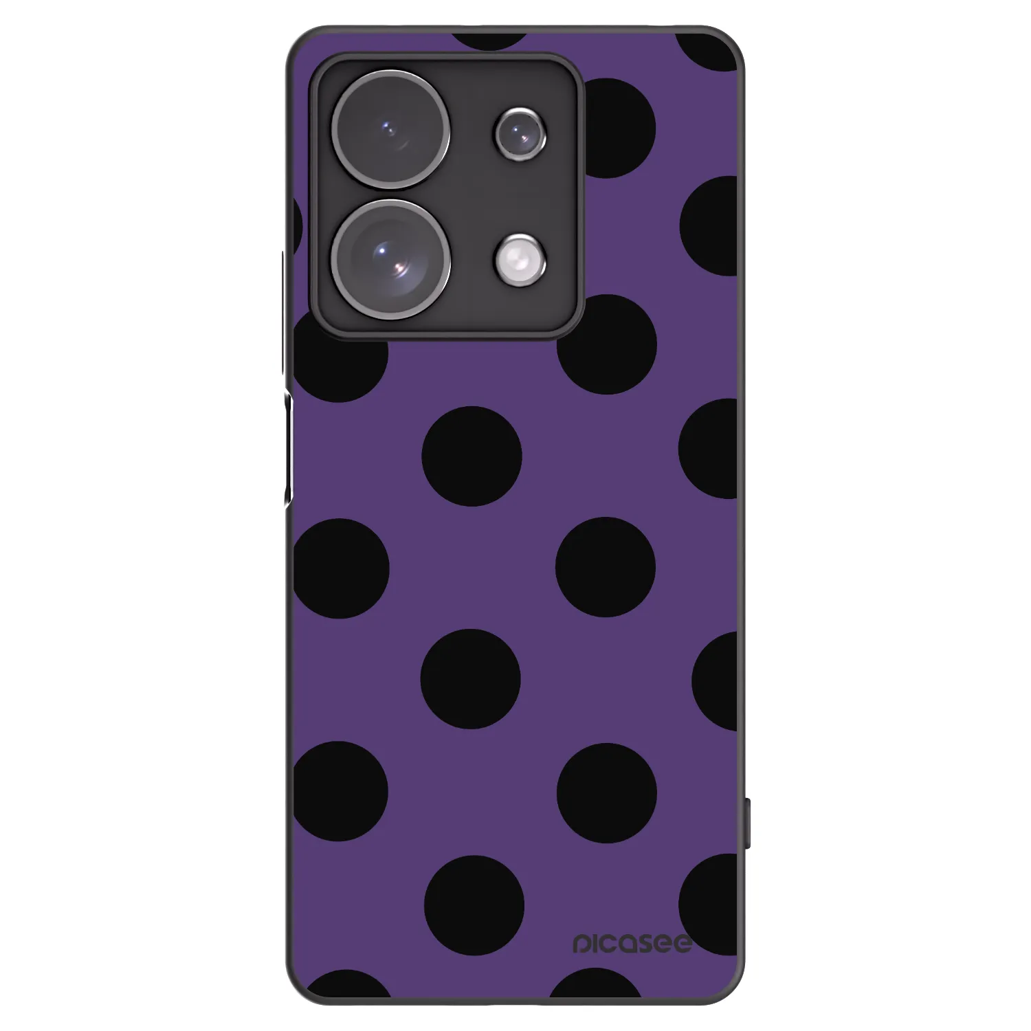 Picasee crna silikonska maskica za Xiaomi Redmi Note 13 Pro 4G - Big flickers 2