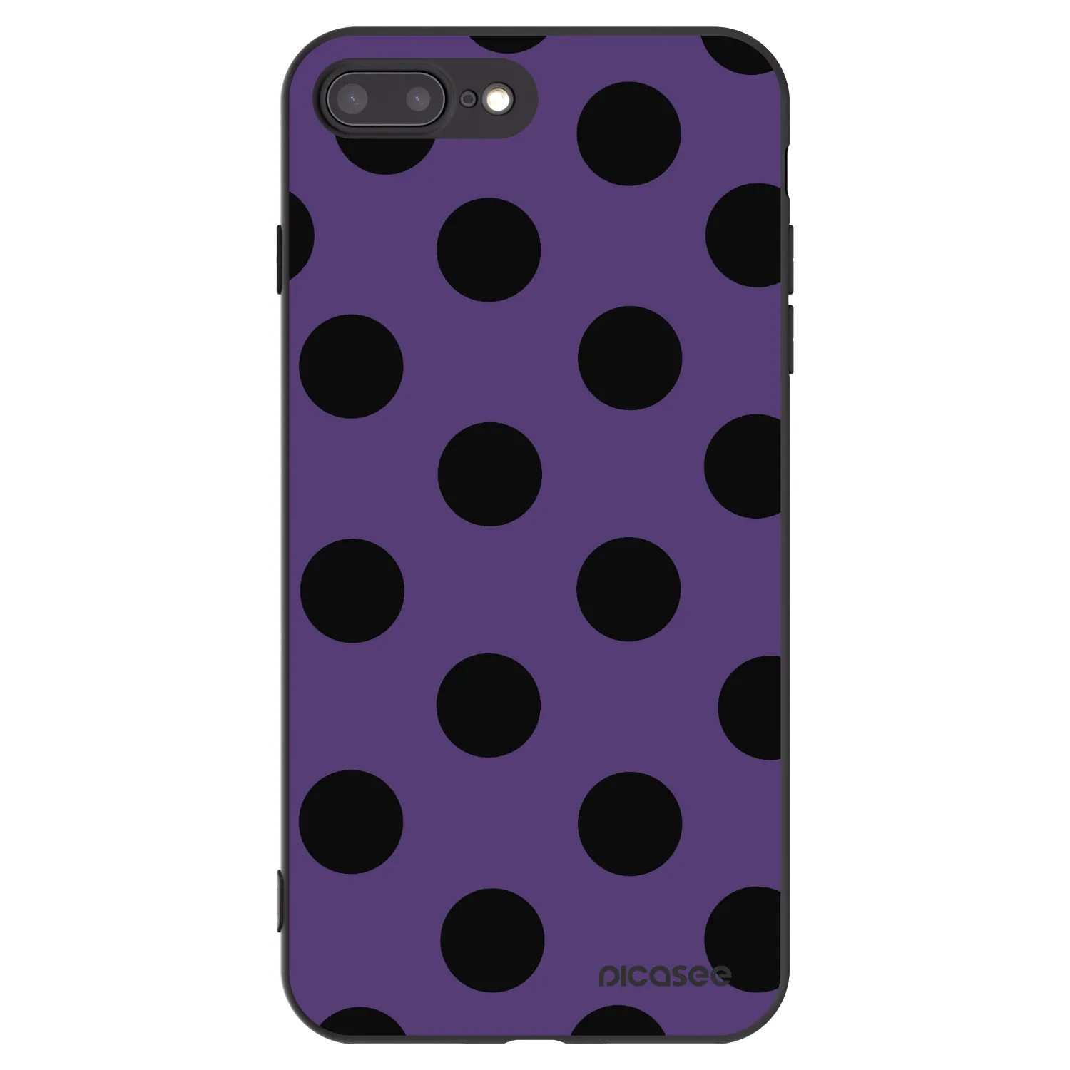 Picasee crna silikonska maskica za Apple iPhone 8 Plus - Big flickers 2