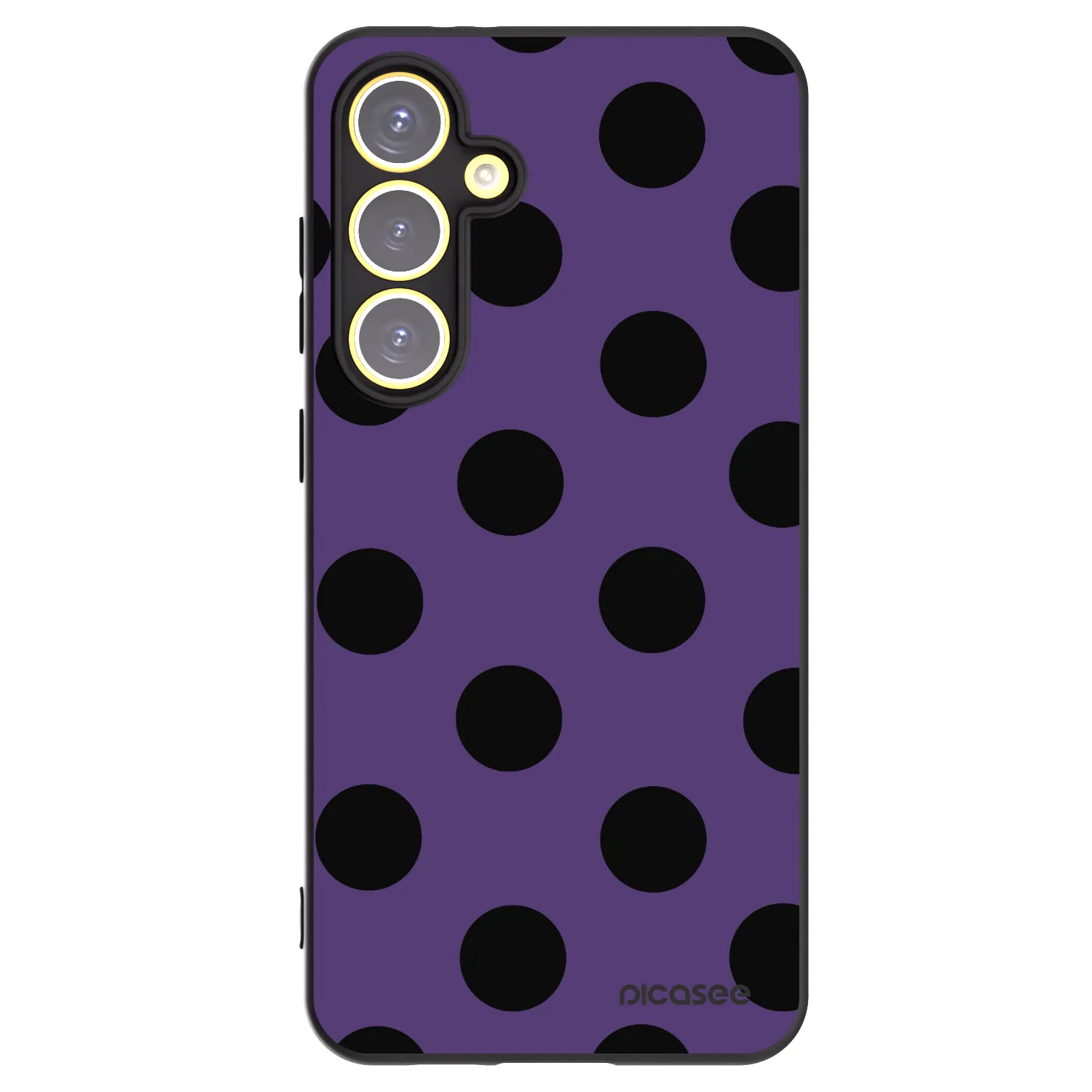 Picasee crna silikonska maskica za Samsung Galaxy S24 FE S721B - Big flickers 2