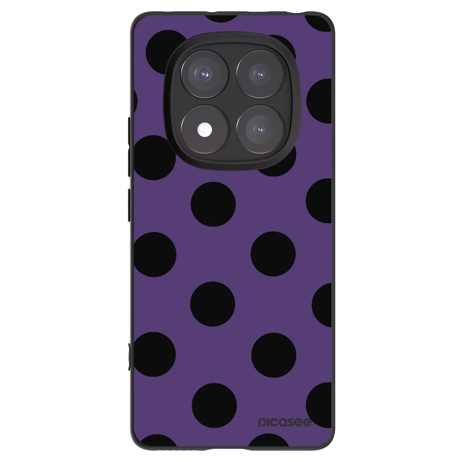 Picasee crna silikonska maskica za Xiaomi Redmi Note 14 Pro+ 5G - Big flickers 2