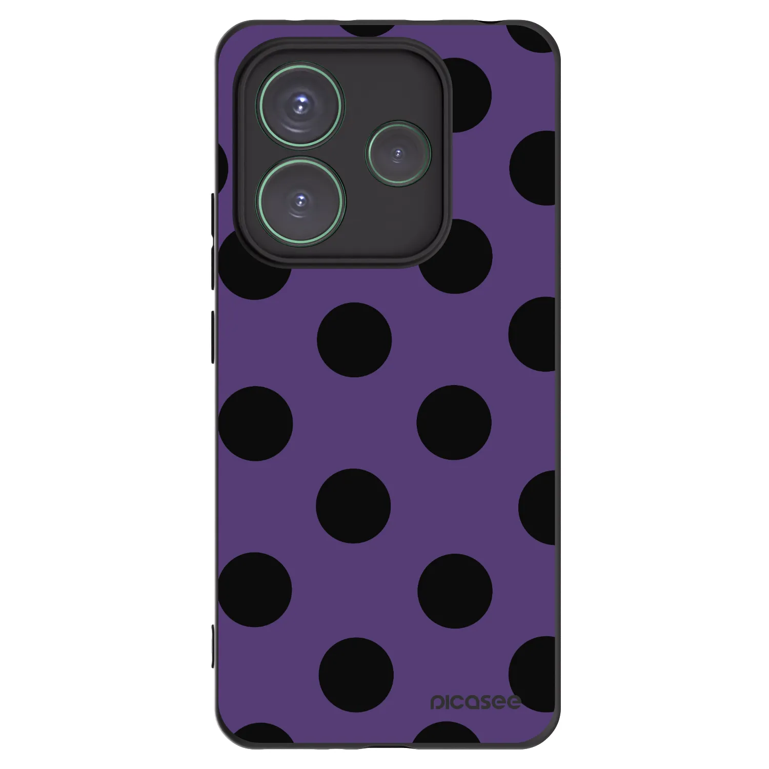 Picasee crna silikonska maskica za Xiaomi Redmi Note 14 5G - Big flickers 2