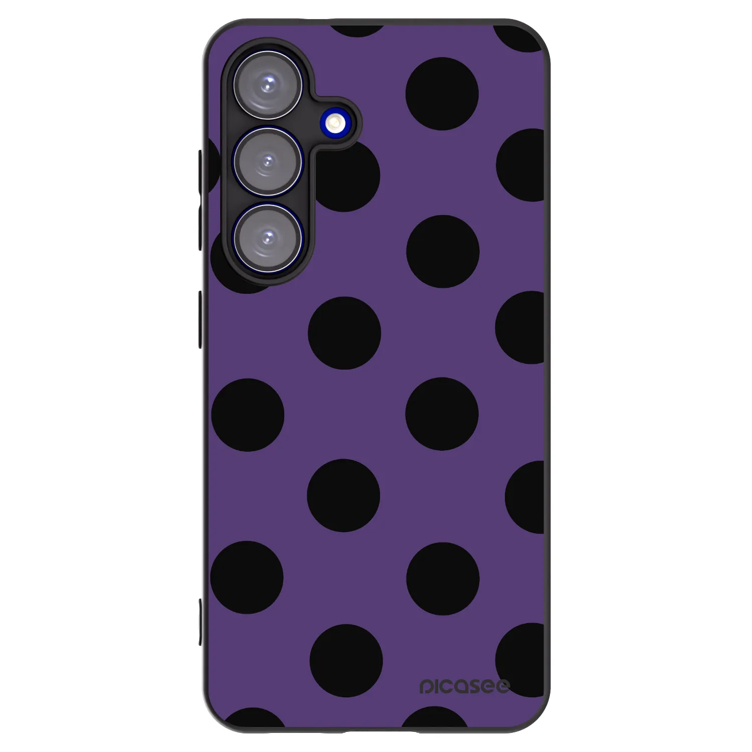 Picasee crna silikonska maskica za Samsung Galaxy S25 5G - Big flickers 2