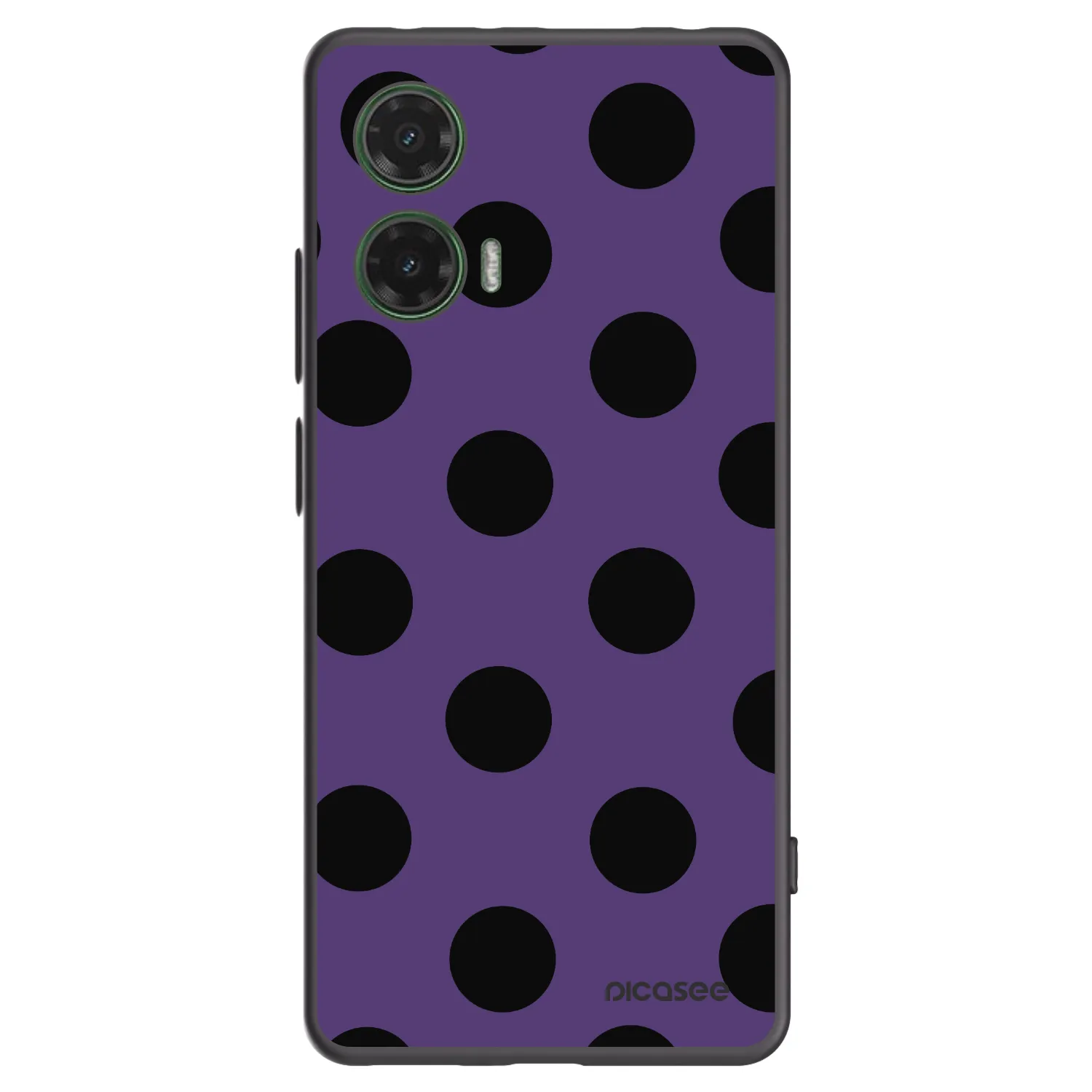 Picasee crna silikonska maskica za Motorola Moto G35 5G - Big flickers 2