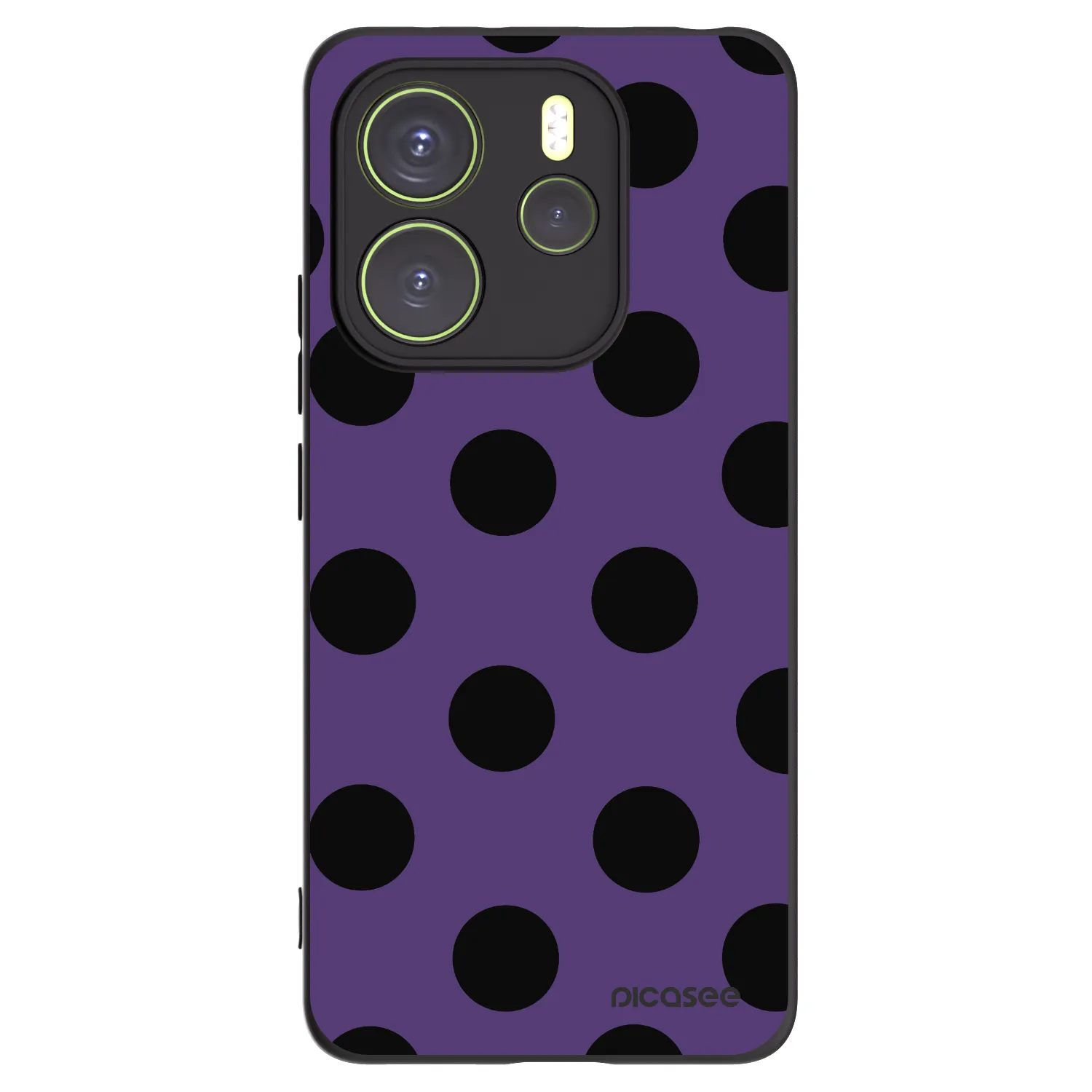 Picasee crna silikonska maskica za Xiaomi Redmi Note 14 4G - Big flickers 2