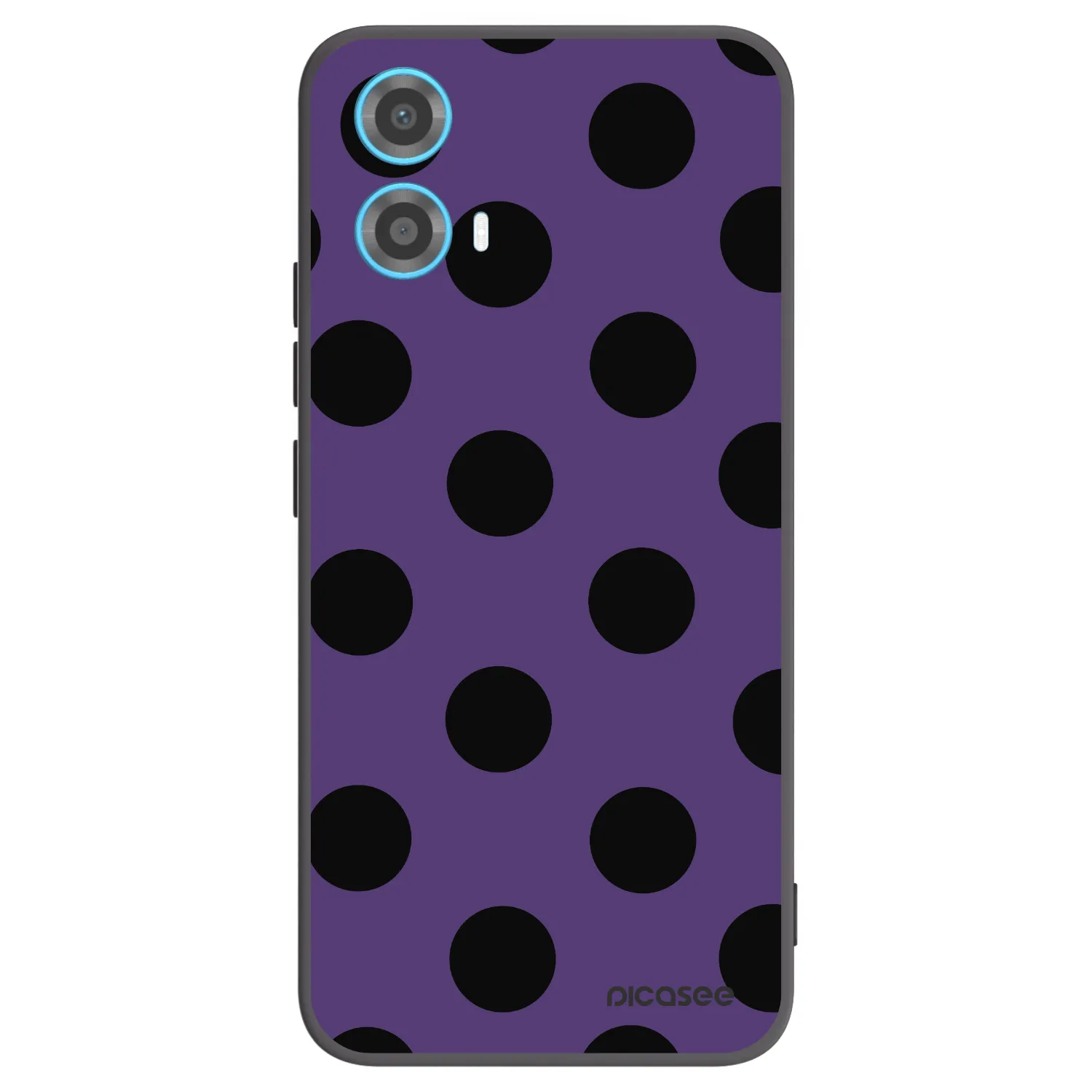 Picasee crna silikonska maskica za Motorola Moto G34 5G - Big flickers 2