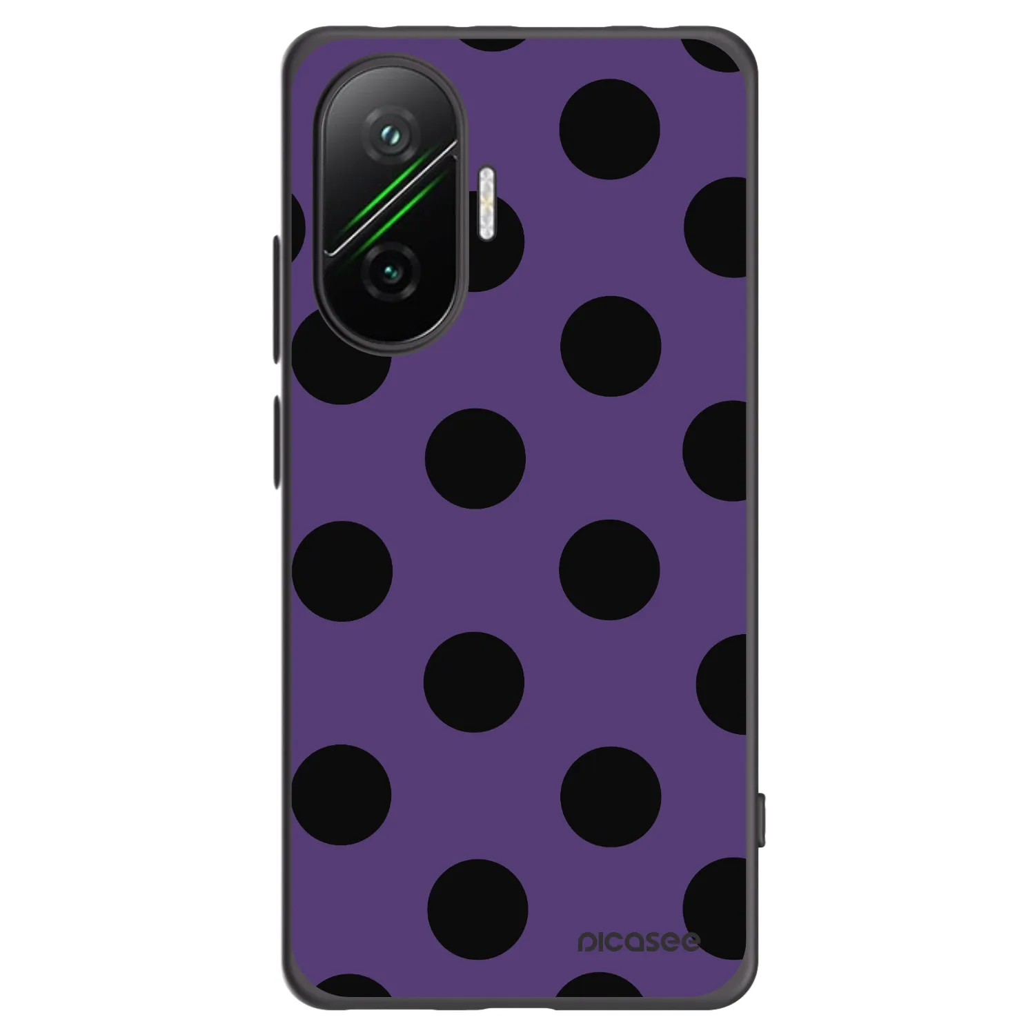 Picasee crna silikonska maskica za Xiaomi Poco F7 5G - Big flickers 2