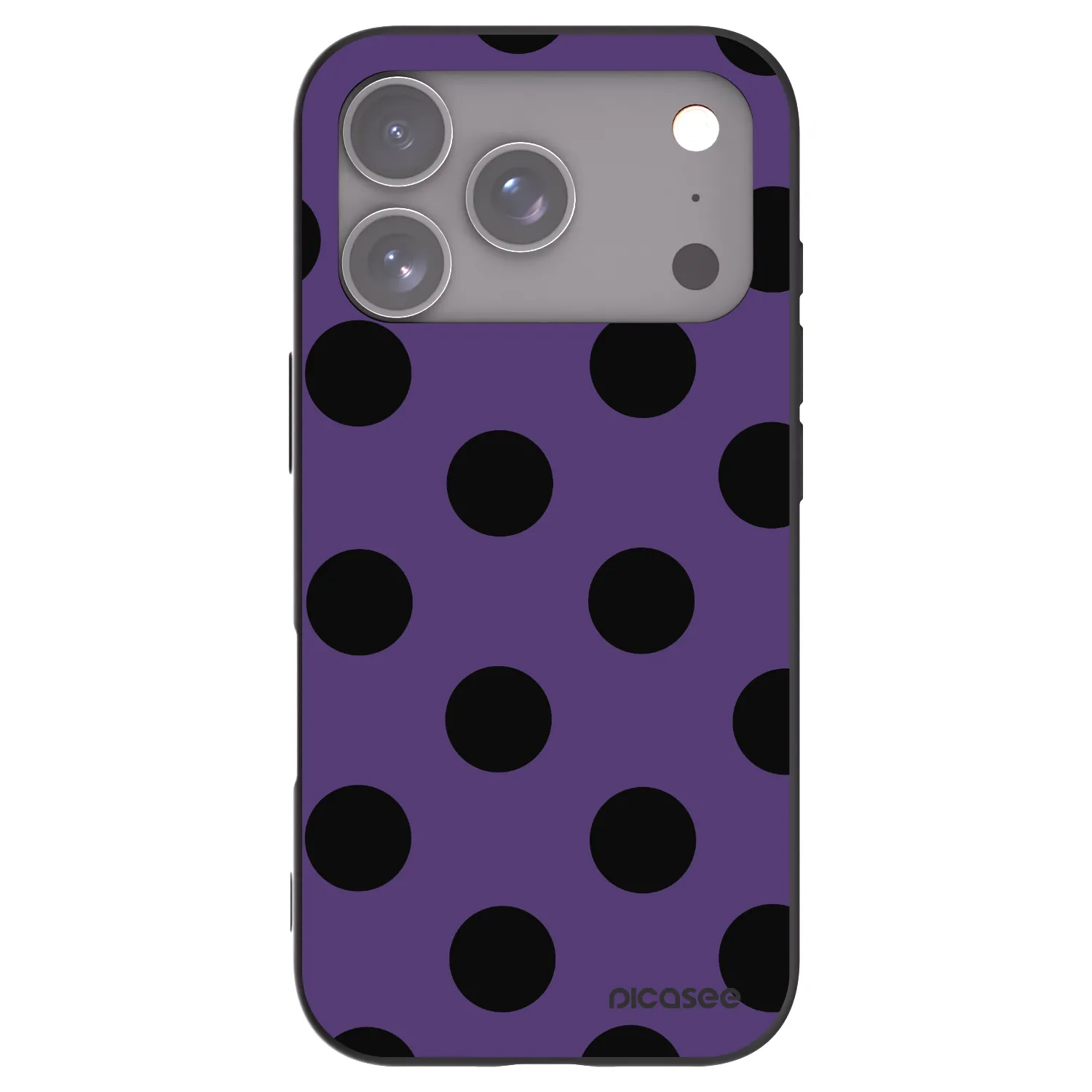 Picasee crna silikonska maskica za Apple iPhone 17 Pro - Big flickers 2