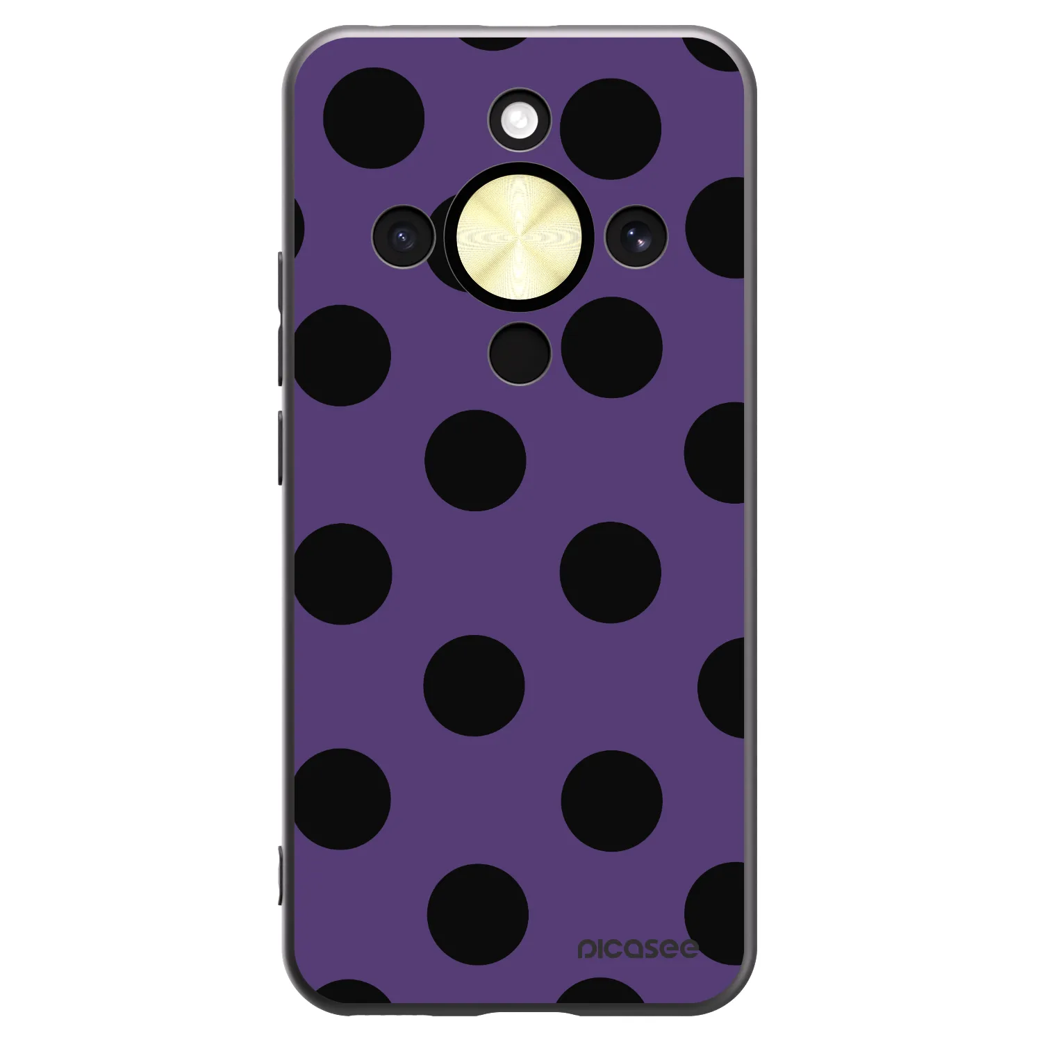 Picasee crna silikonska maskica za Honor Magic8 Lite 5G - Big flickers 2