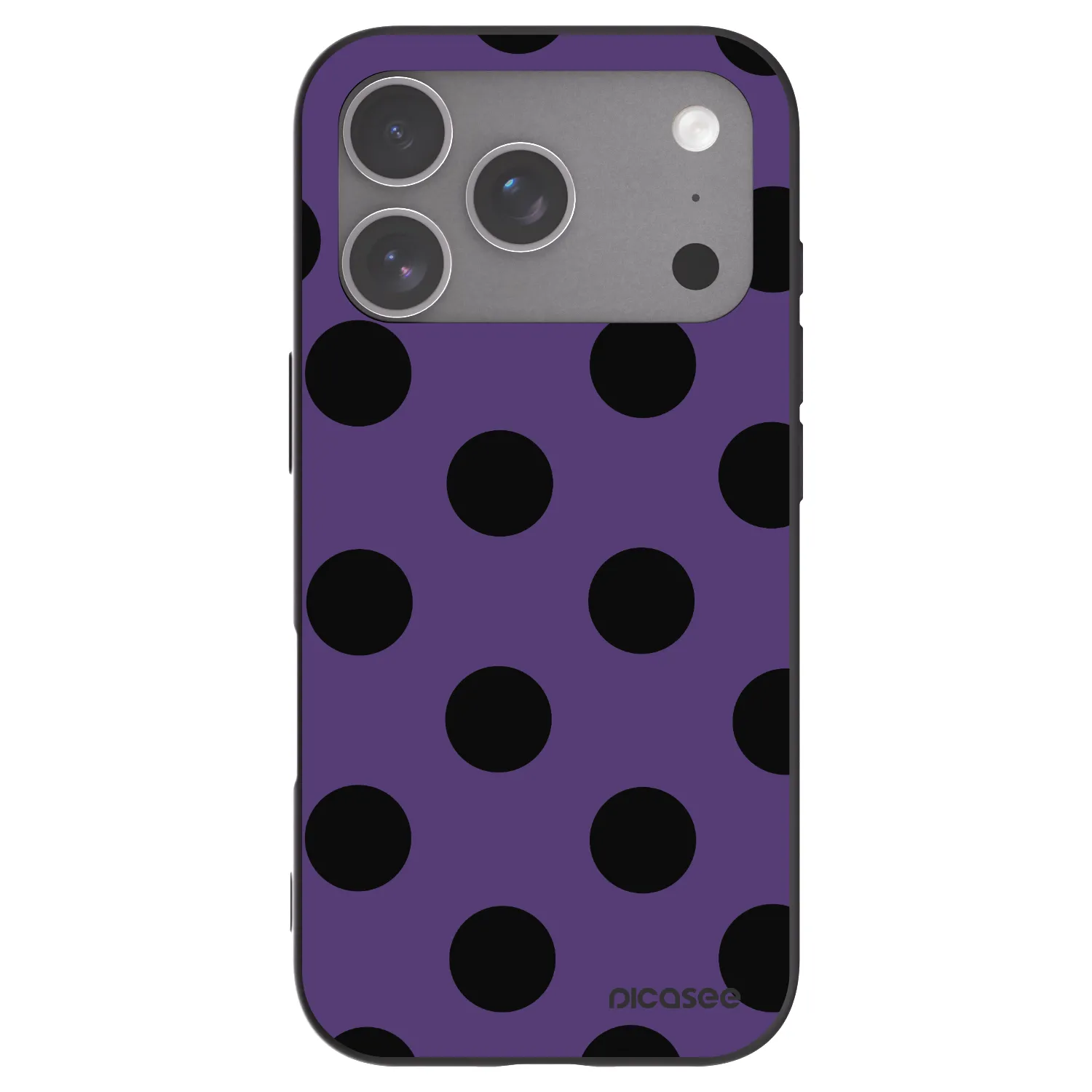 Picasee crna silikonska maskica za Apple iPhone 18 Pro - Big flickers 2