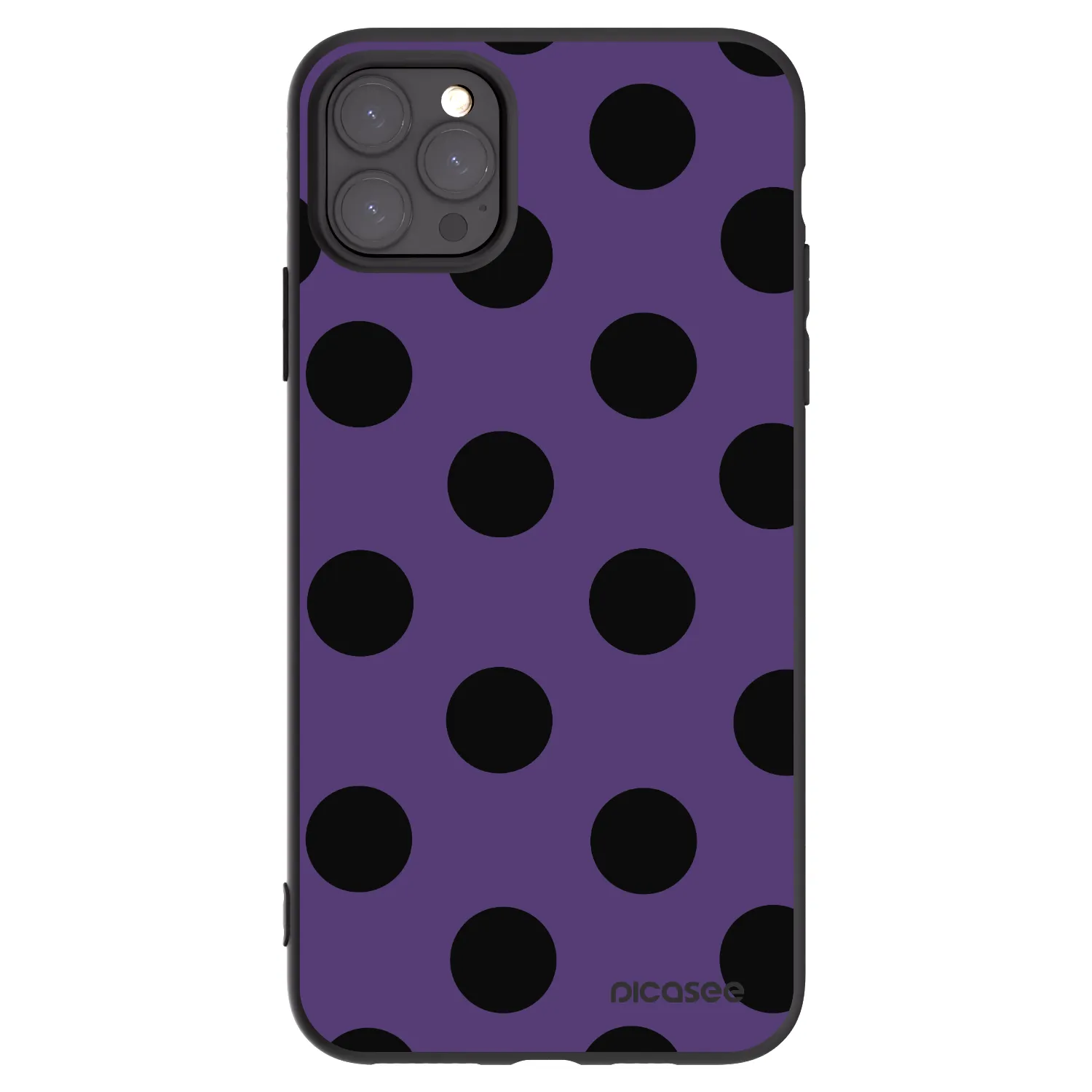 Picasee crna silikonska maskica za Apple iPhone 11 Pro Max - Big flickers 2