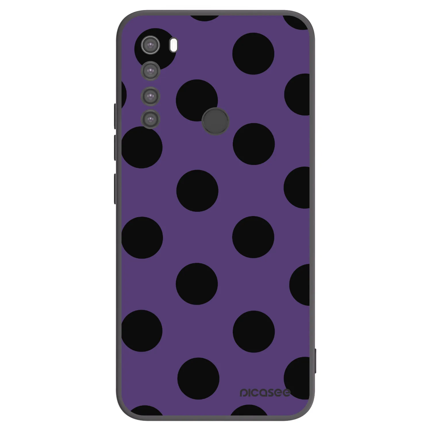 Picasee crna silikonska maskica za Xiaomi Redmi Note 8 - Big flickers 2