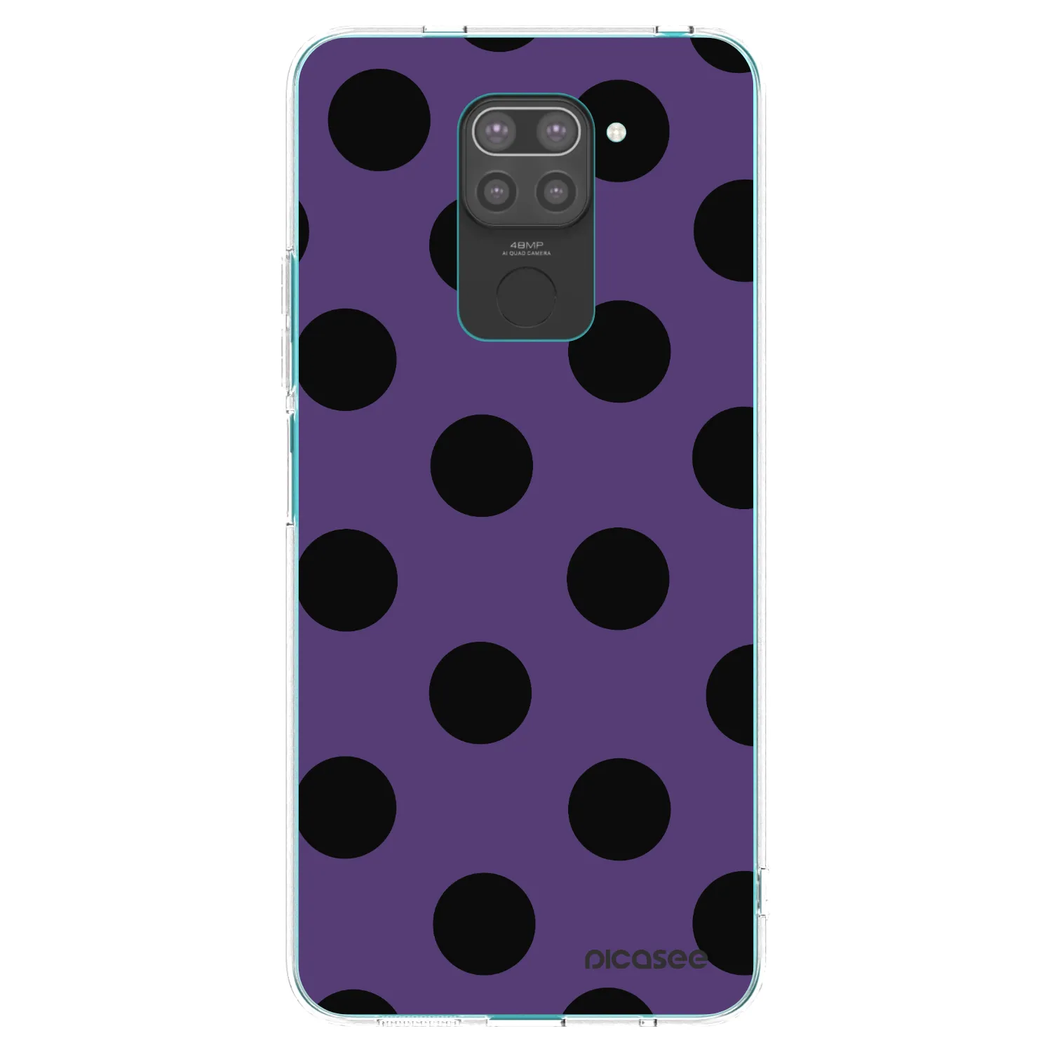 Picasee crna silikonska maskica za Xiaomi Redmi Note 9 - Big flickers 2