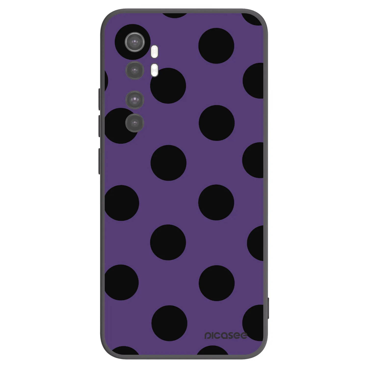 Picasee crna silikonska maskica za Xiaomi Mi Note 10 Lite - Big flickers 2