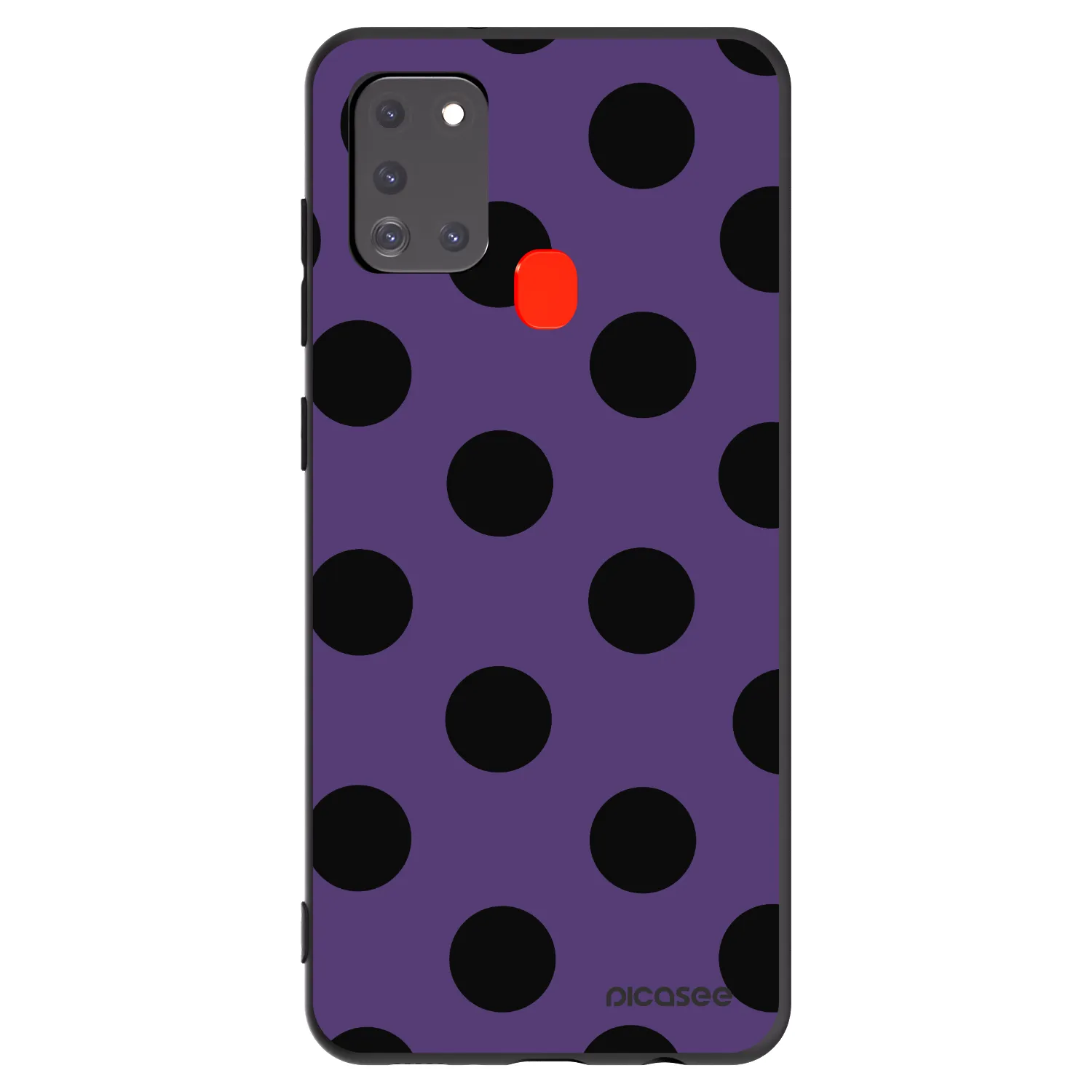 Picasee crna silikonska maskica za Samsung Galaxy A21s - Big flickers 2