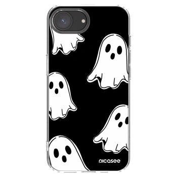 Picasee silikonska prozirna maskica za Apple iPhone 17e - Black ghosts