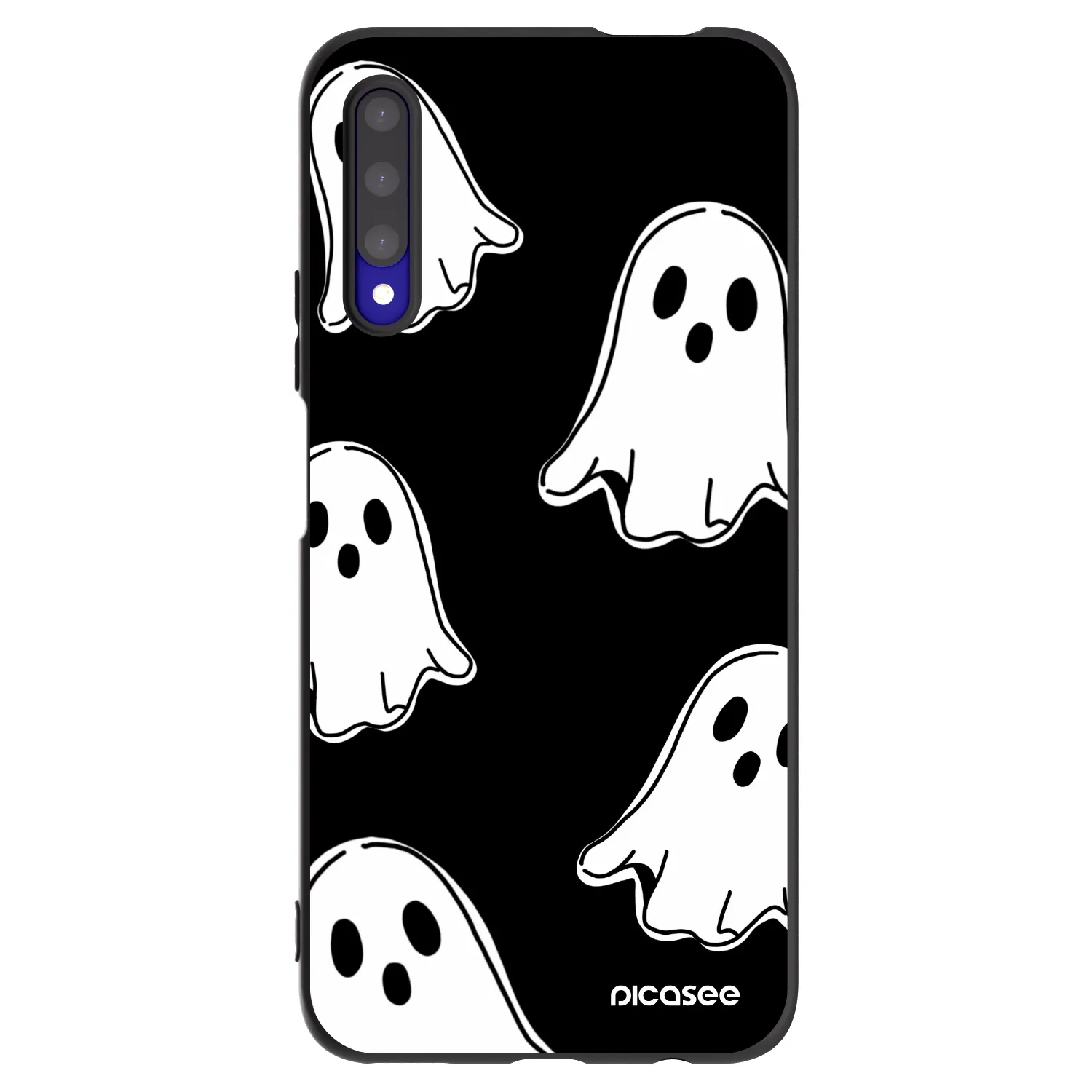 Picasee crna silikonska maskica za Honor 9X Pro - Black ghosts