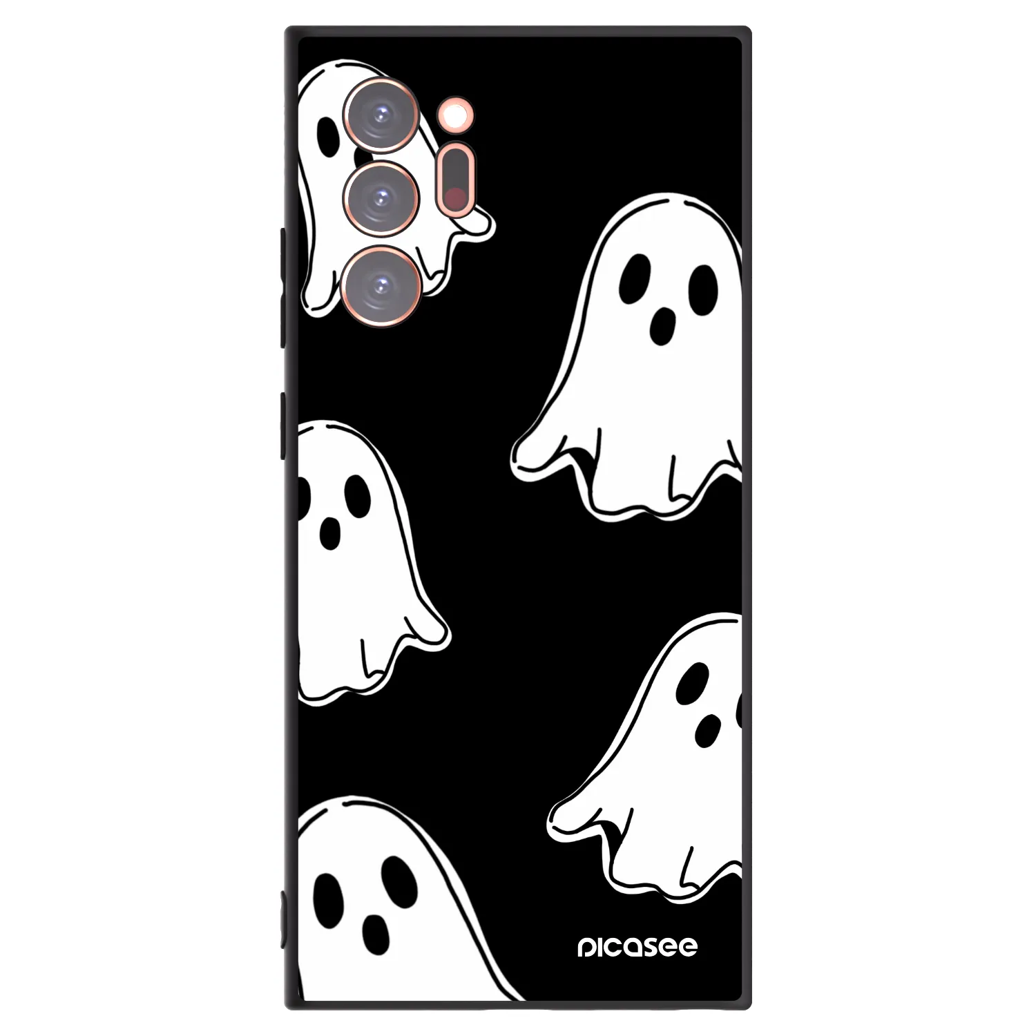Picasee crna silikonska maskica za Samsung Galaxy Note 20 Ultra - Black ghosts
