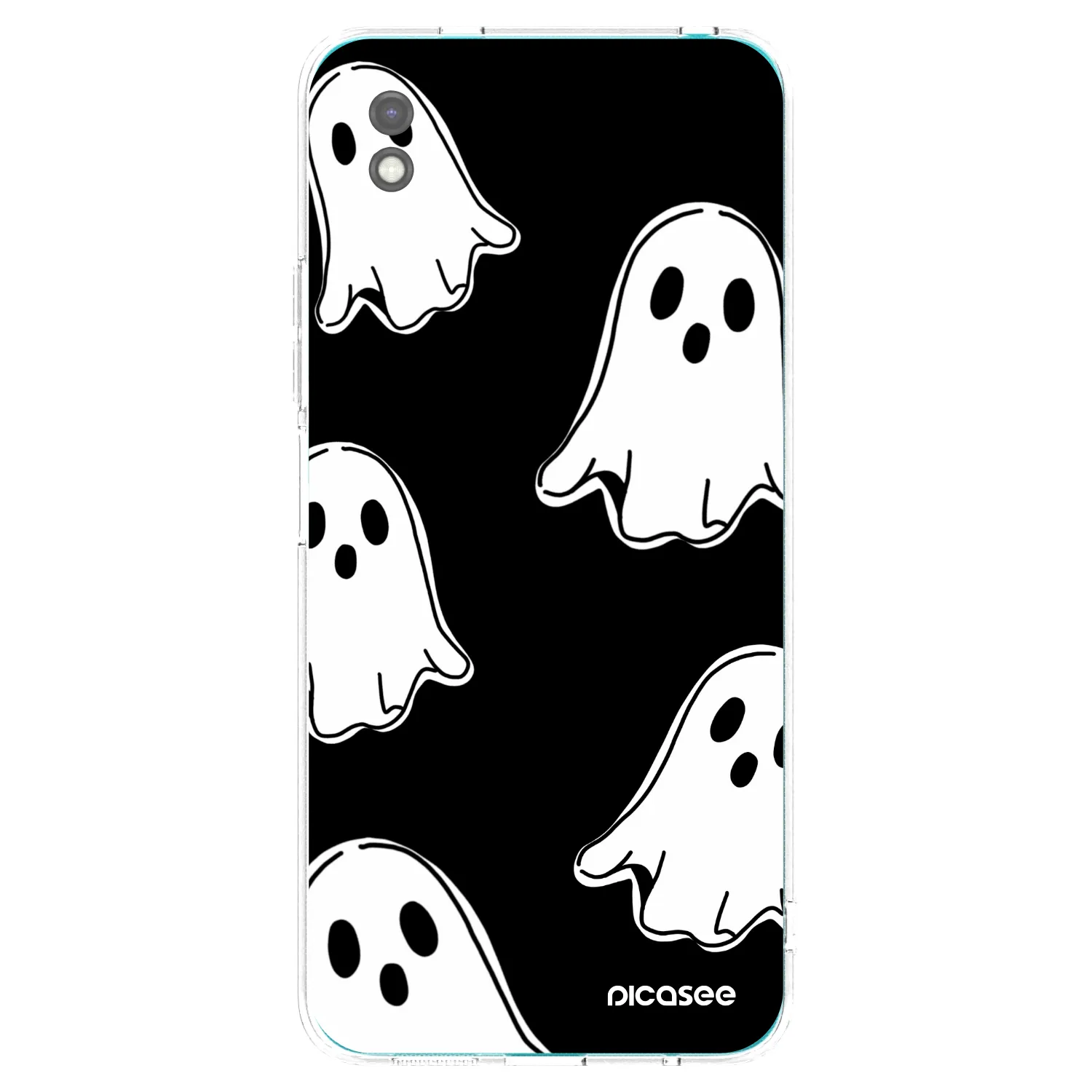 Picasee crna silikonska maskica za Xiaomi Redmi 9A - Black ghosts