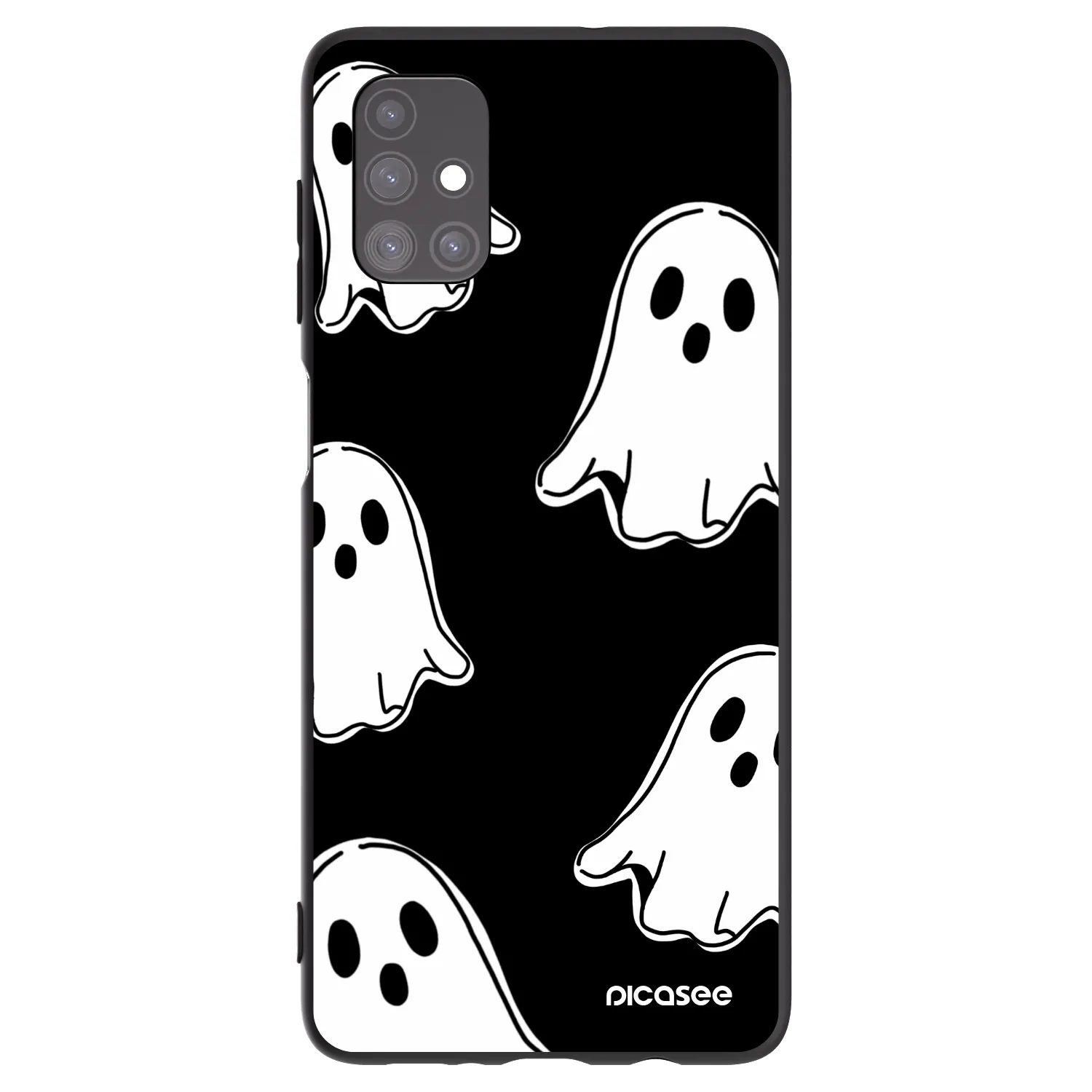 Picasee crna silikonska maskica za Samsung Galaxy M51 M515F - Black ghosts