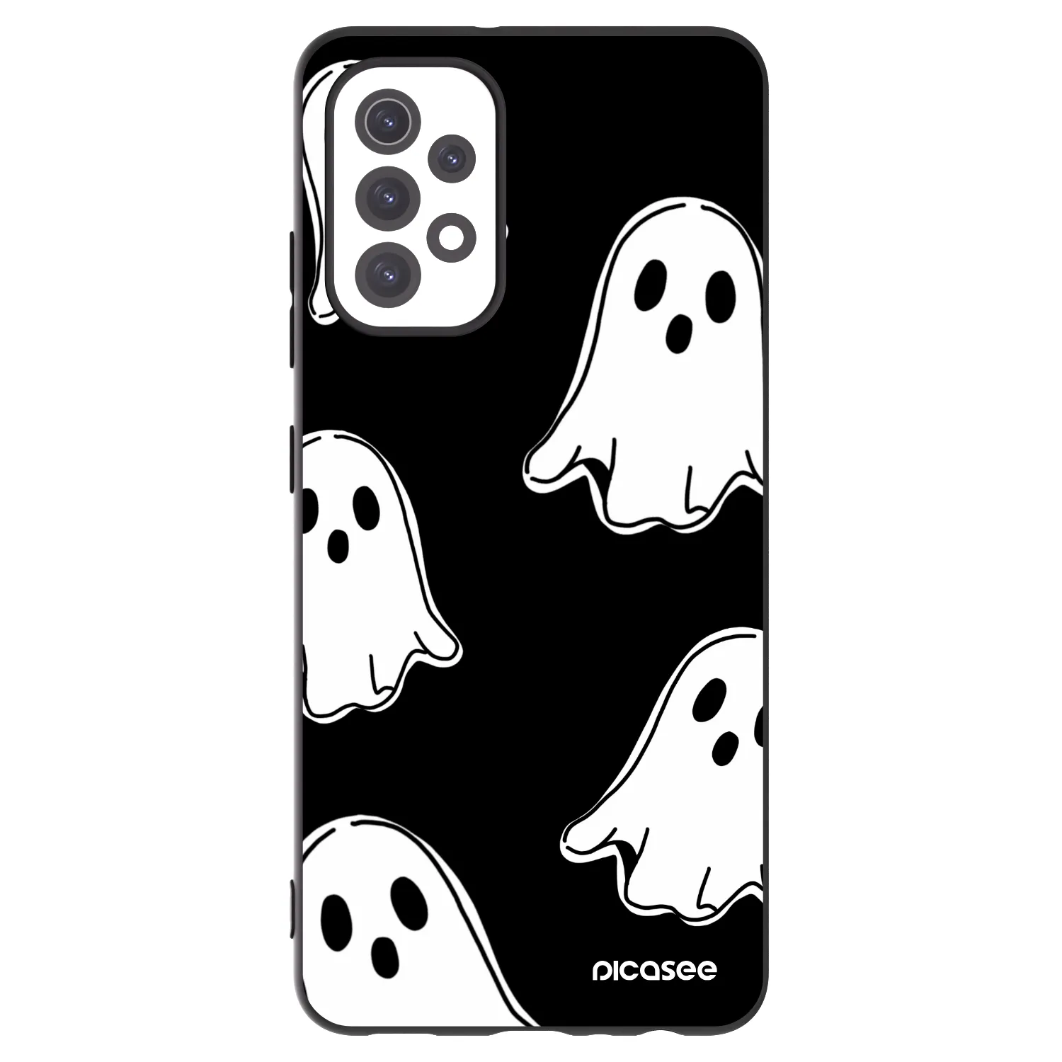 Picasee crna silikonska maskica za Samsung Galaxy A32 5G A326B - Black ghosts