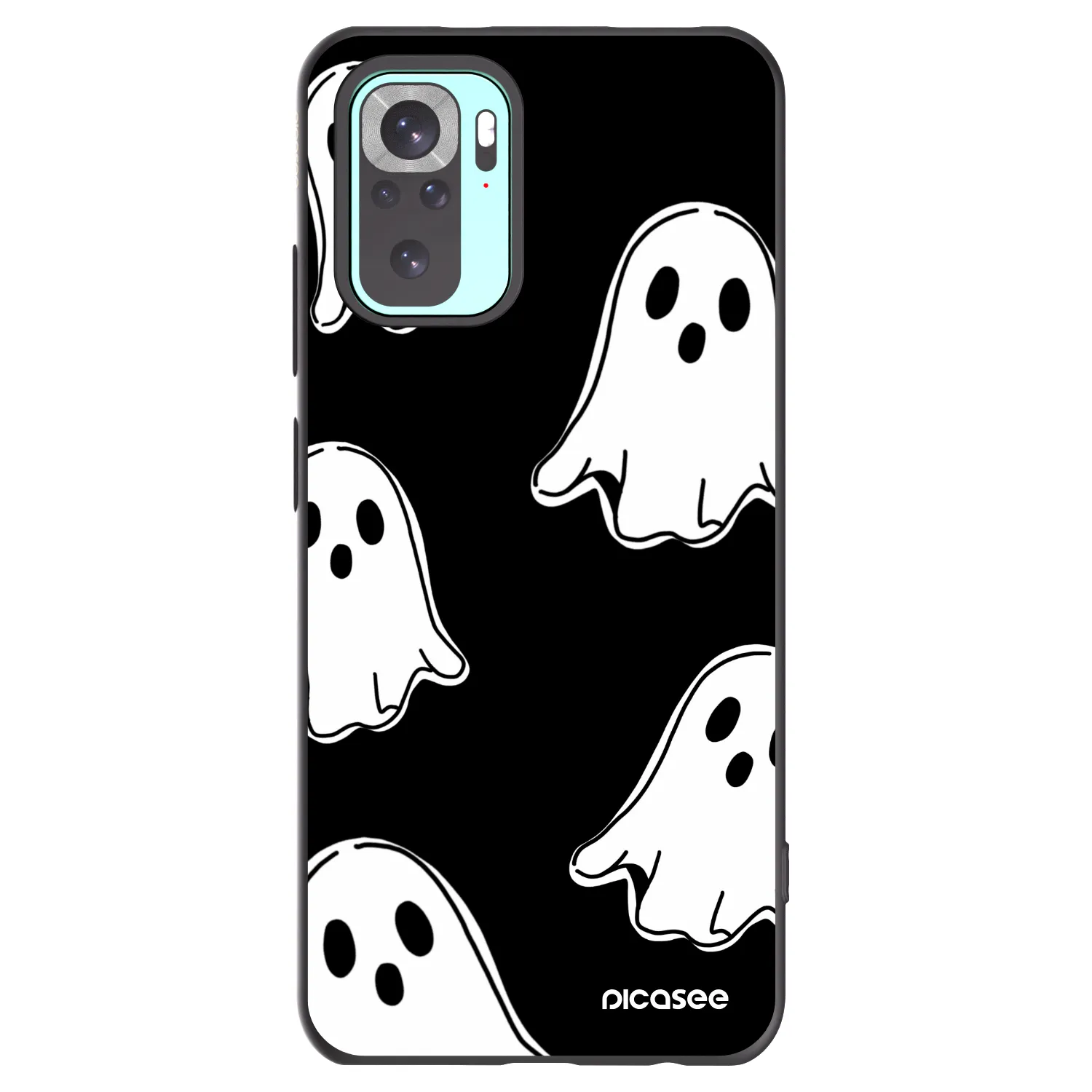 Picasee crna silikonska maskica za Xiaomi Redmi Note 10 Pro - Black ghosts