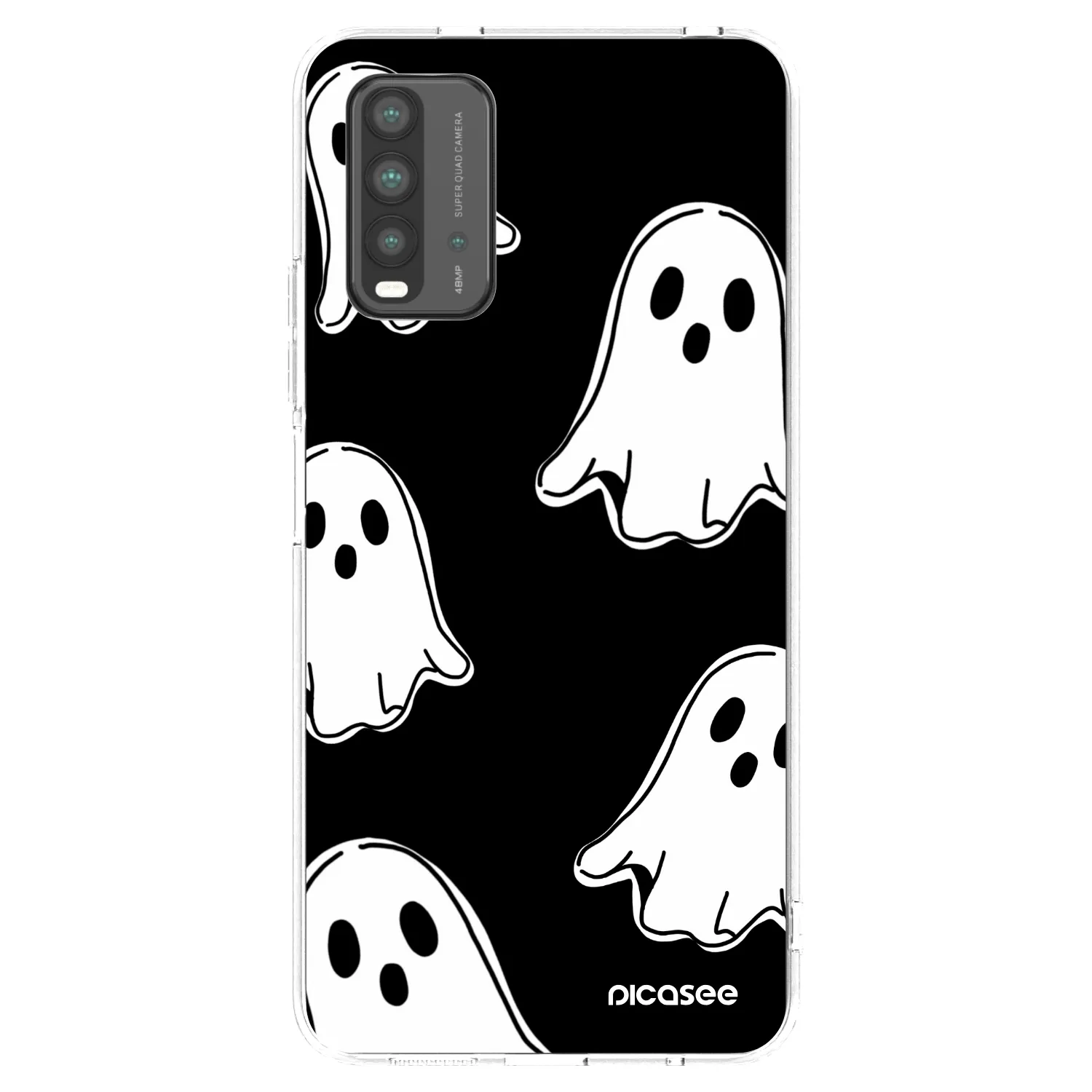 Picasee crna silikonska maskica za Xiaomi Redmi 9T - Black ghosts