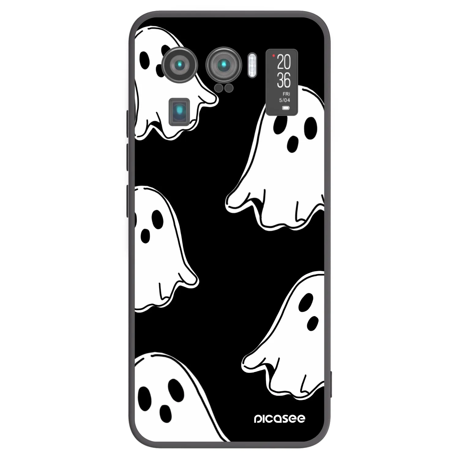 Picasee crna silikonska maskica za Xiaomi Mi 11 Ultra - Black ghosts