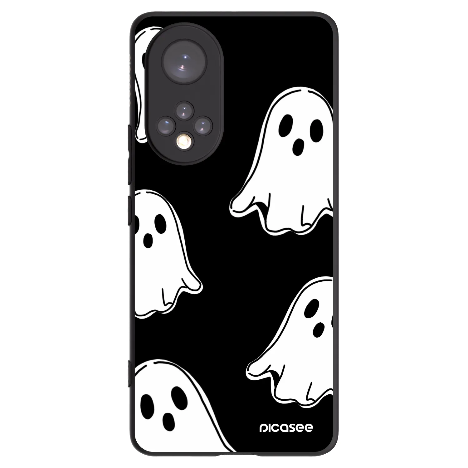 Picasee crna silikonska maskica za Huawei Nova 9 - Black ghosts