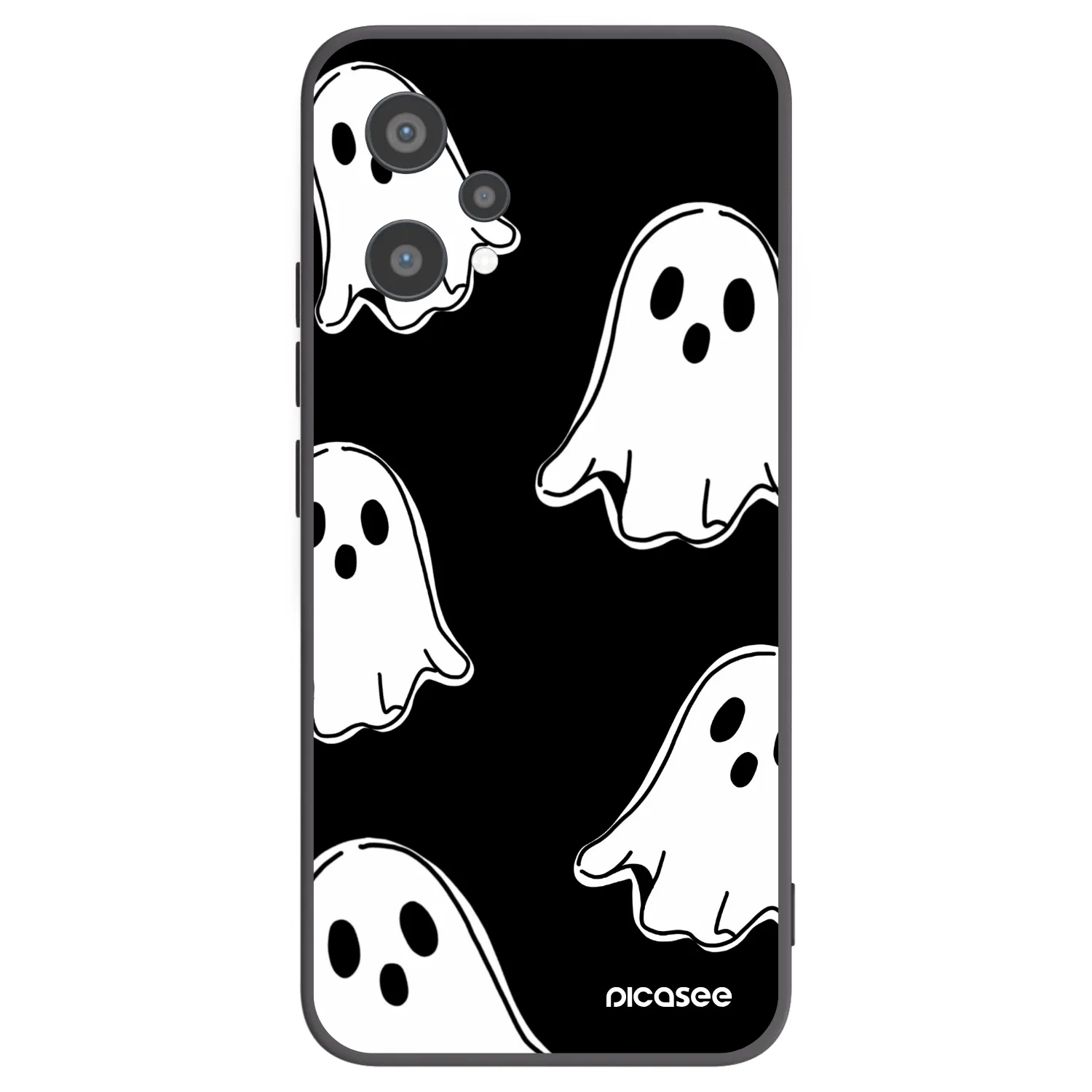 Picasee crna silikonska maskica za Realme 9 Pro 5G - Black ghosts