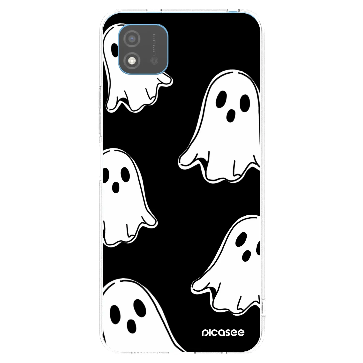 Picasee silikonska prozirna maskica za Realme C11 (2021) - Black ghosts
