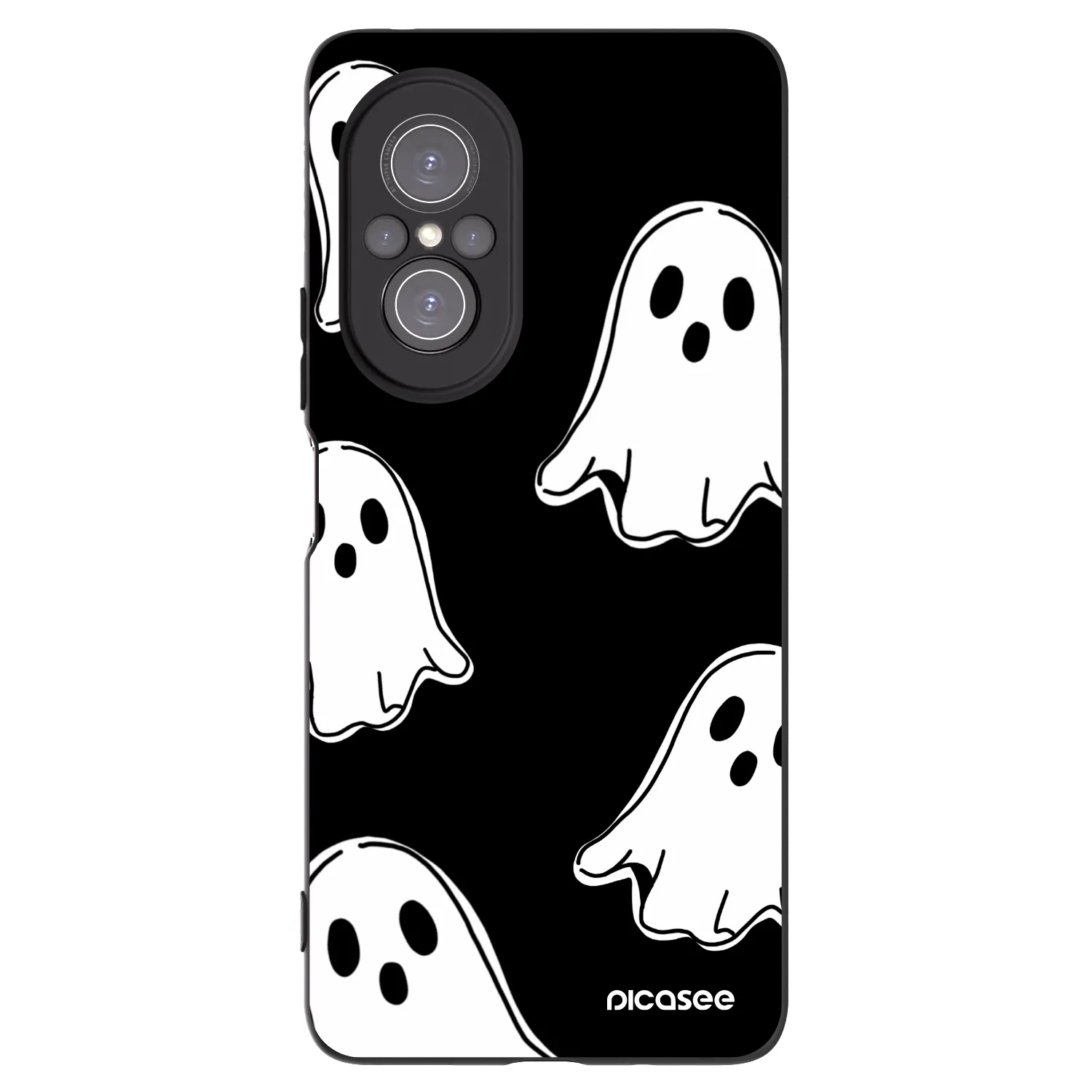 Picasee crna silikonska maskica za Huawei Nova 9 SE - Black ghosts
