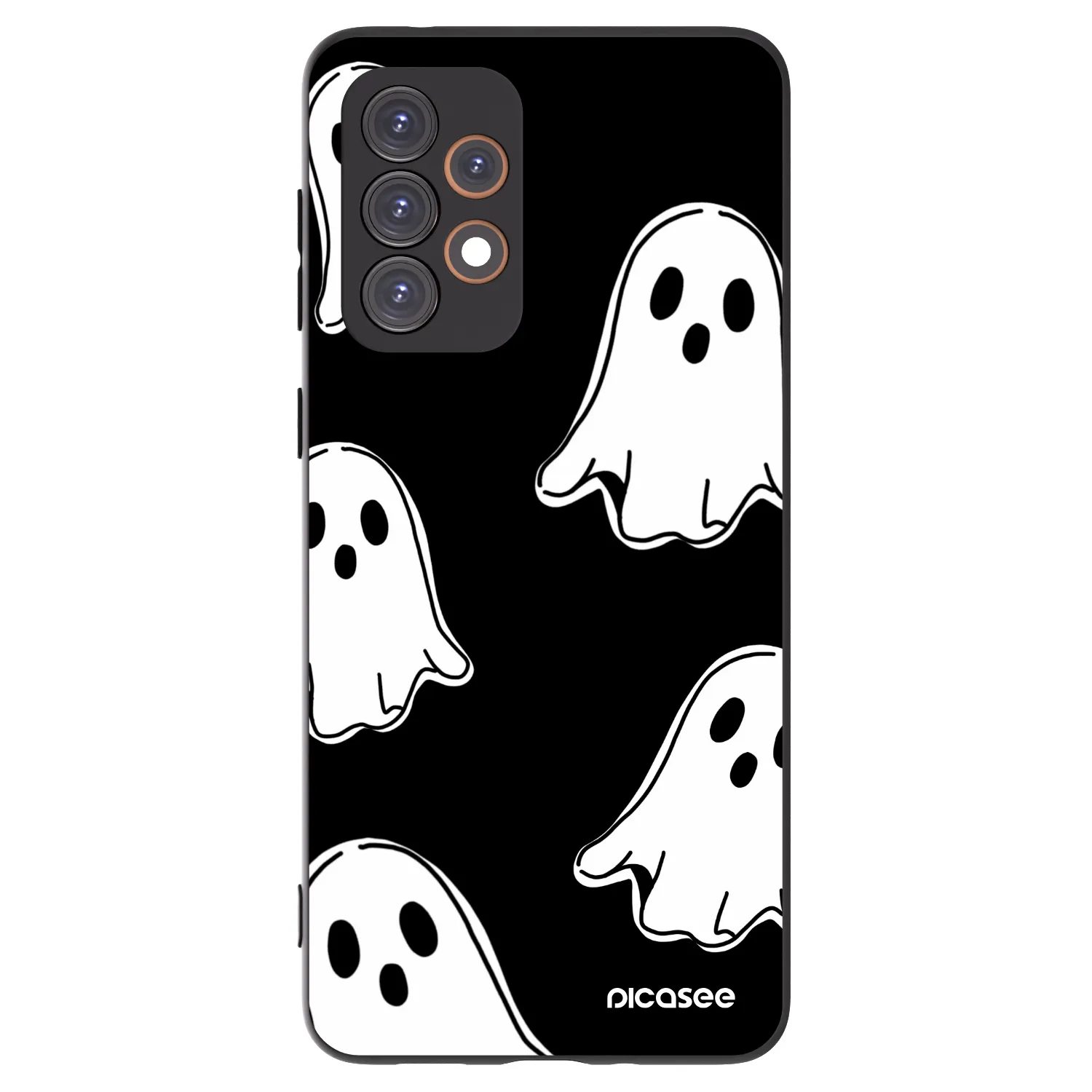 Picasee crna silikonska maskica za Samsung Galaxy A33 5G A336 - Black ghosts