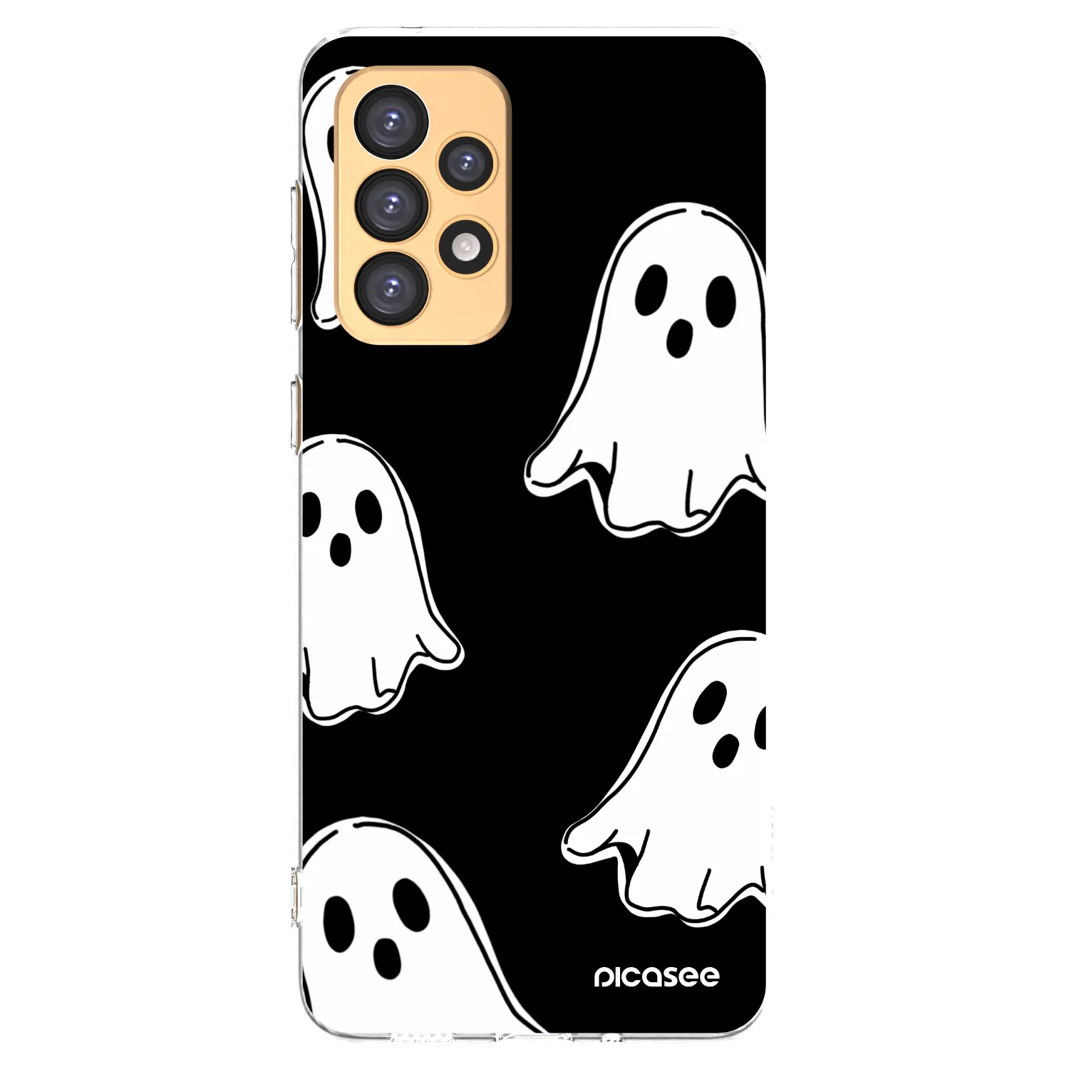 Picasee silikonska prozirna maskica za Samsung Galaxy A33 5G A336 - Black ghosts