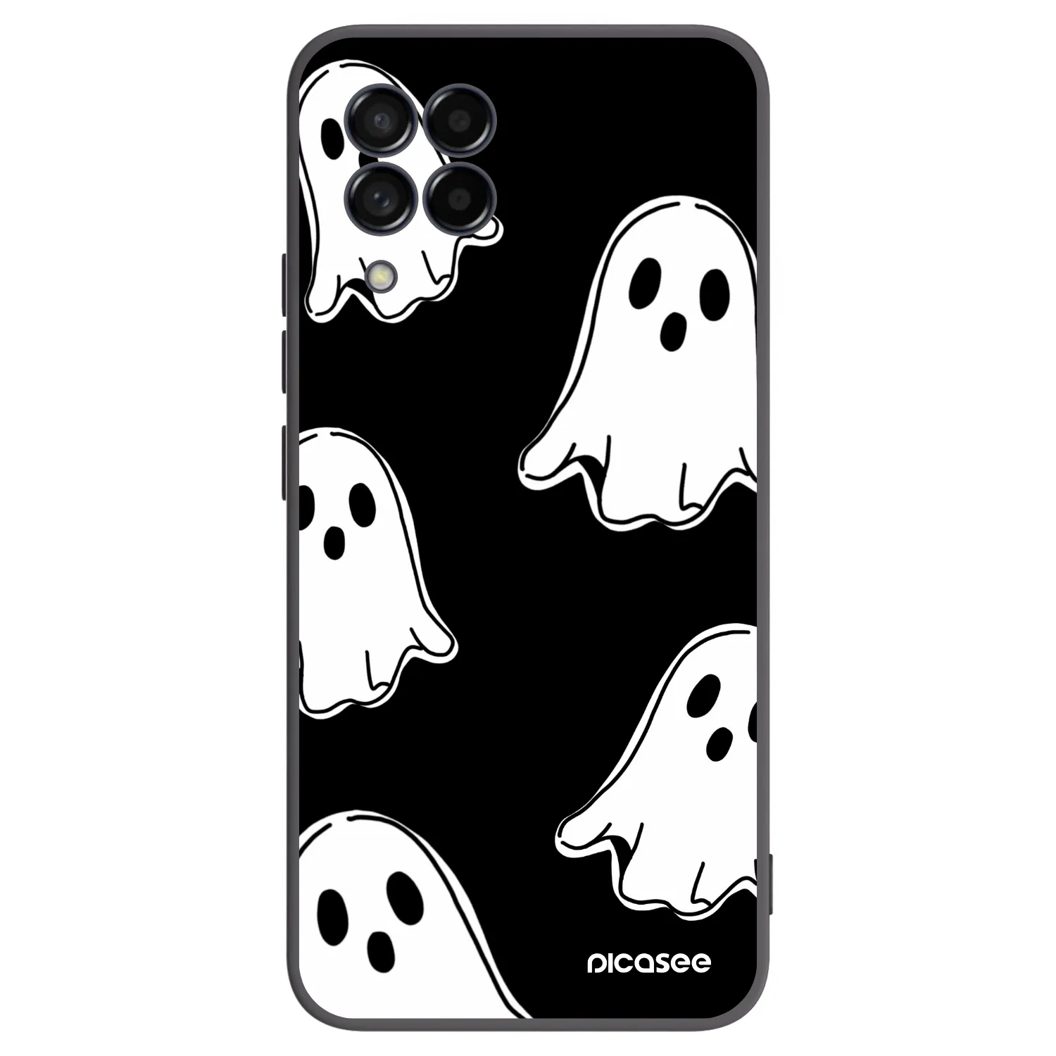 Picasee crna silikonska maskica za Samsung Galaxy M53 5G - Black ghosts