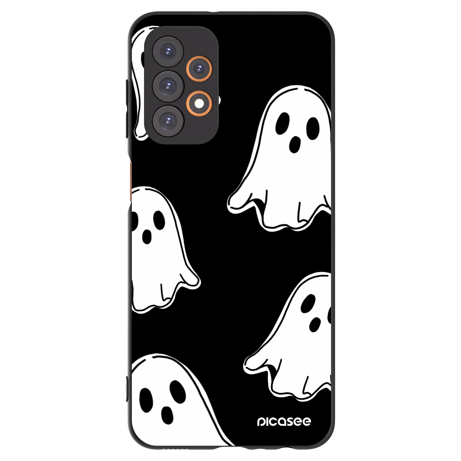 Picasee crna silikonska maskica za Samsung Galaxy A23 A236B 5G - Black ghosts