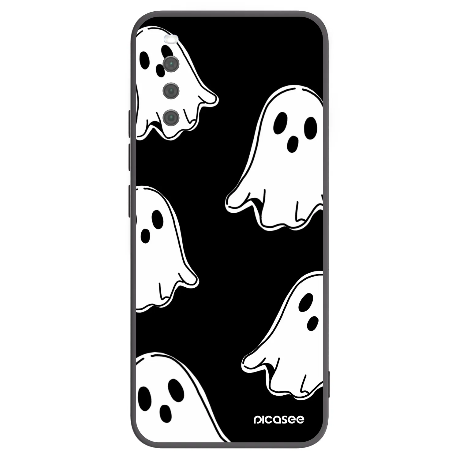 Picasee crna silikonska maskica za Sony Xperia 10 III - Black ghosts