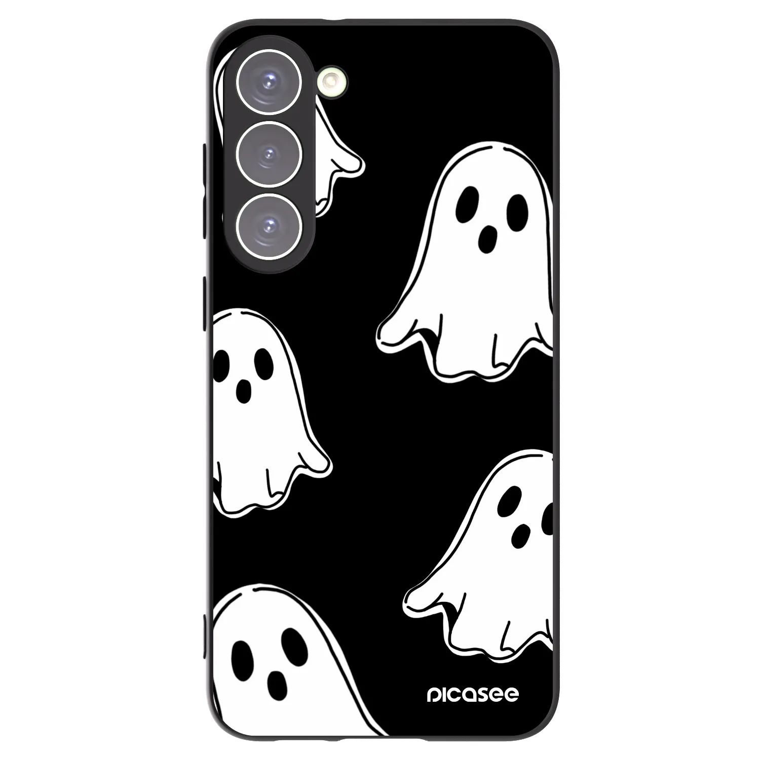 Picasee crna silikonska maskica za Samsung Galaxy S23+ 5G - Black ghosts