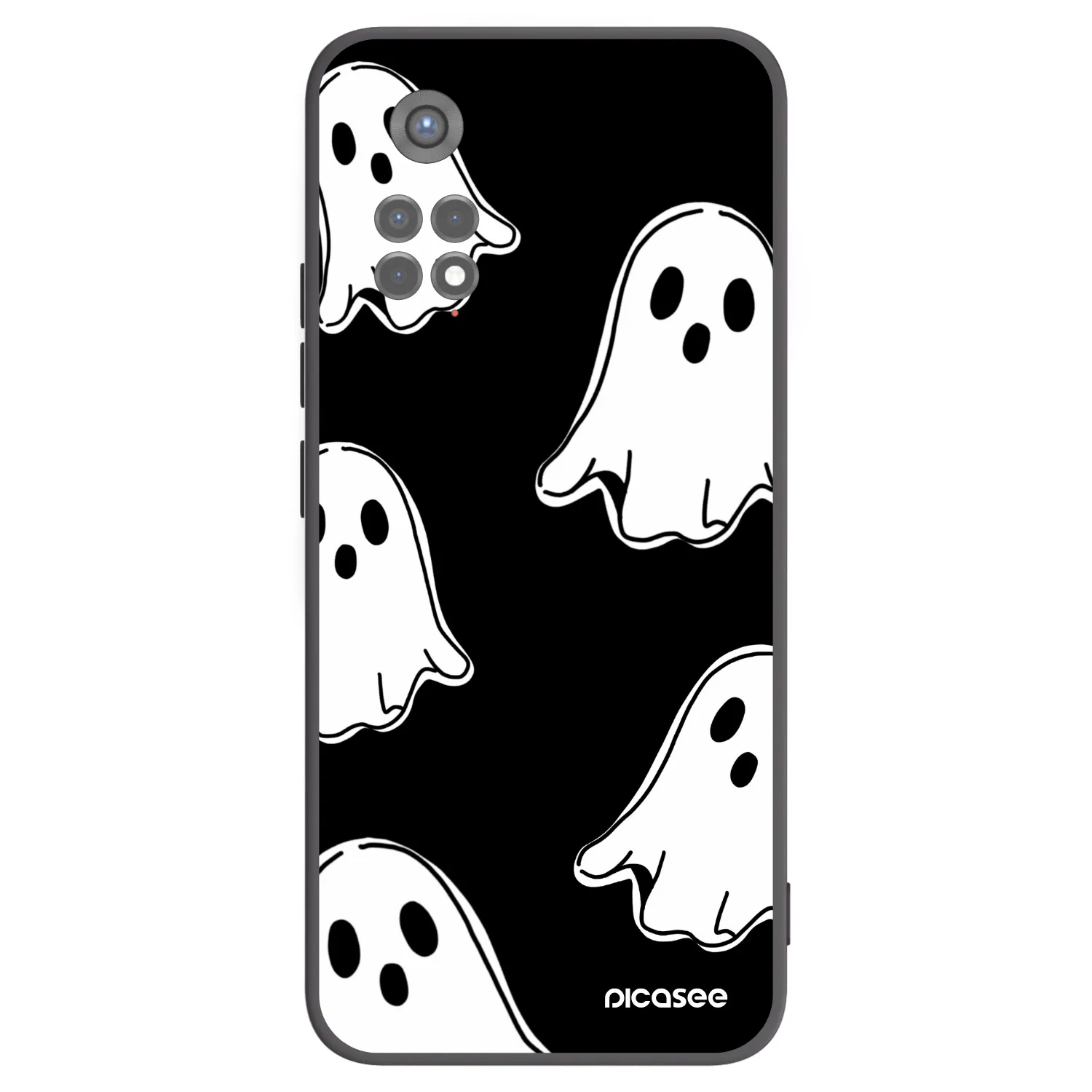 Picasee crna silikonska maskica za Xiaomi Redmi Note 11S 5G - Black ghosts