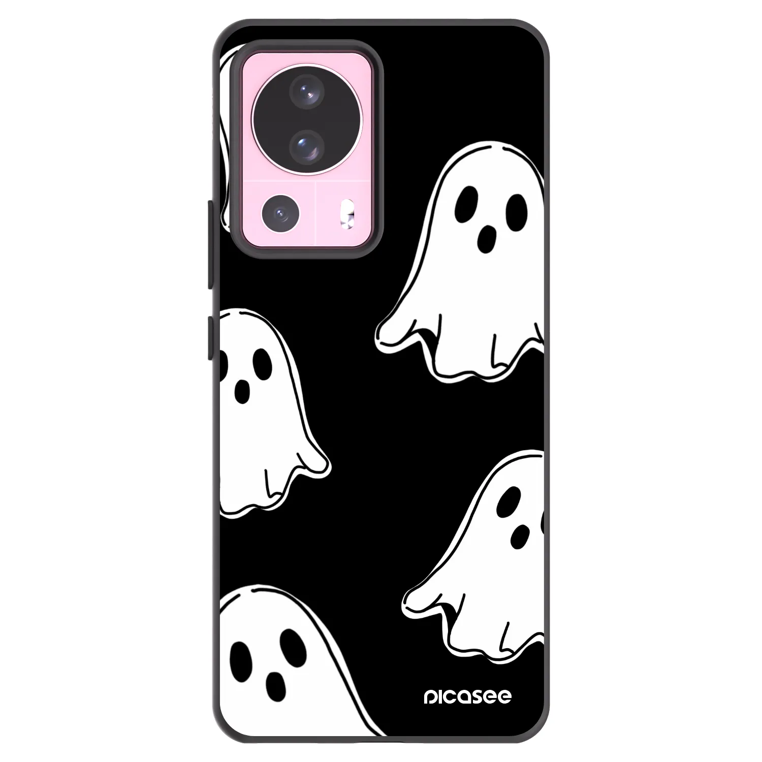 Picasee crna silikonska maskica za Xiaomi 13 Lite - Black ghosts
