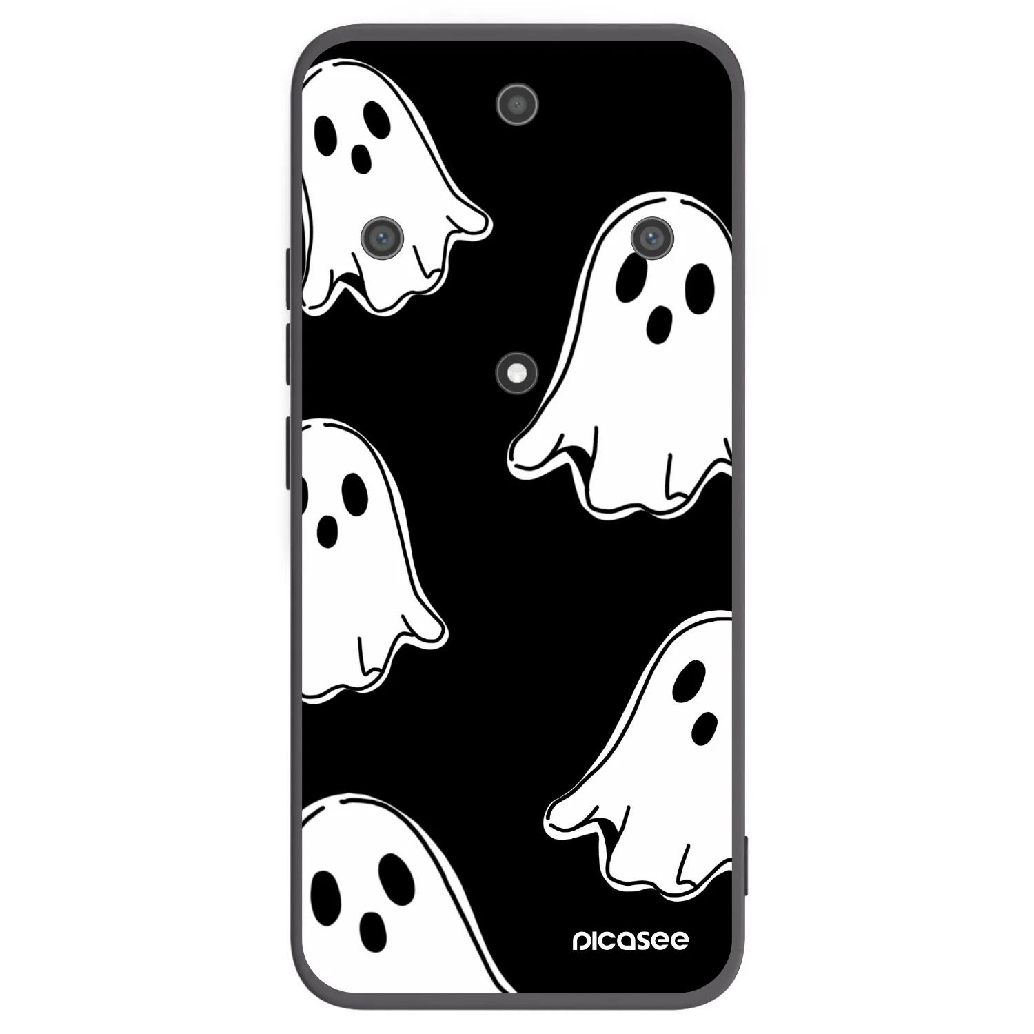 Picasee crna silikonska maskica za Honor Magic5 Lite 5G - Black ghosts