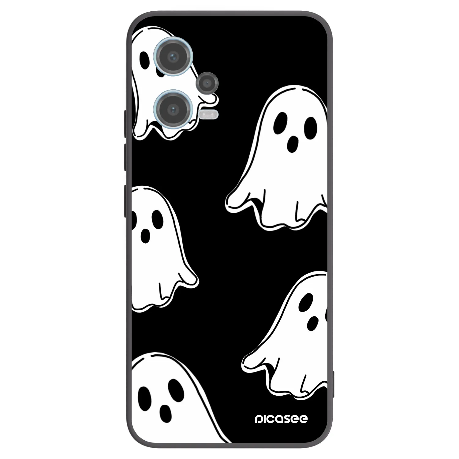 Picasee crna silikonska maskica za Xiaomi Redmi Note 12 5G - Black ghosts