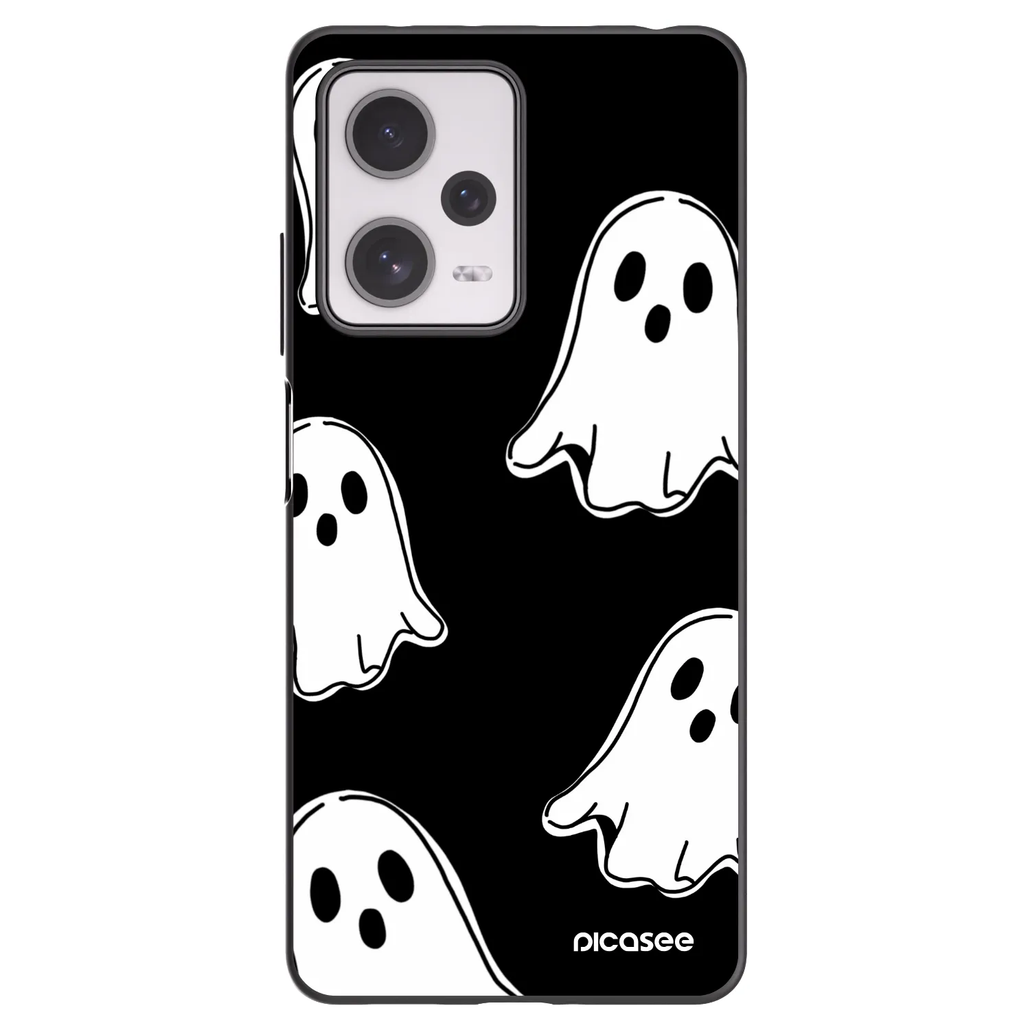 Picasee crna silikonska maskica za Xiaomi Redmi Note 12 Pro+ 5G - Black ghosts